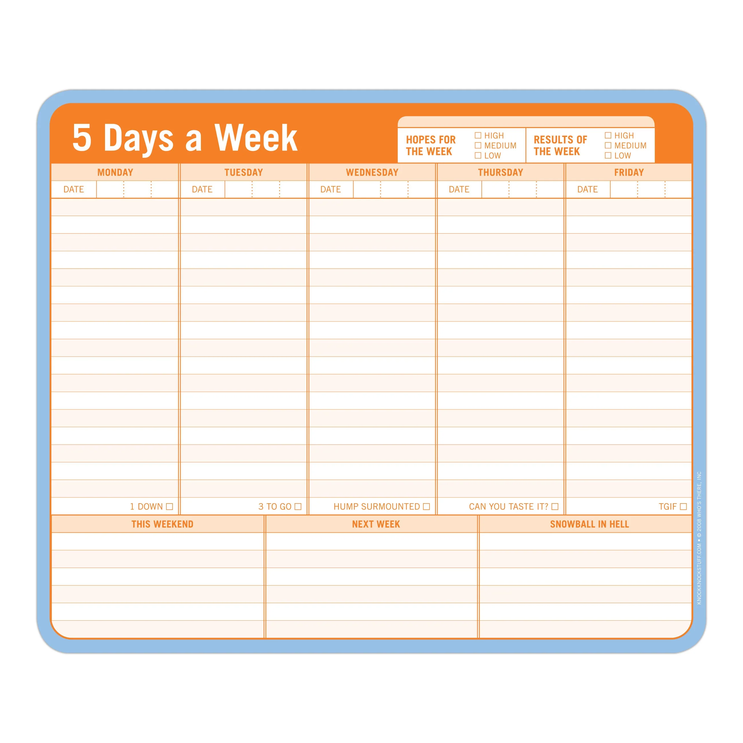 5 Days a Week Paper Mousepad - Image 3