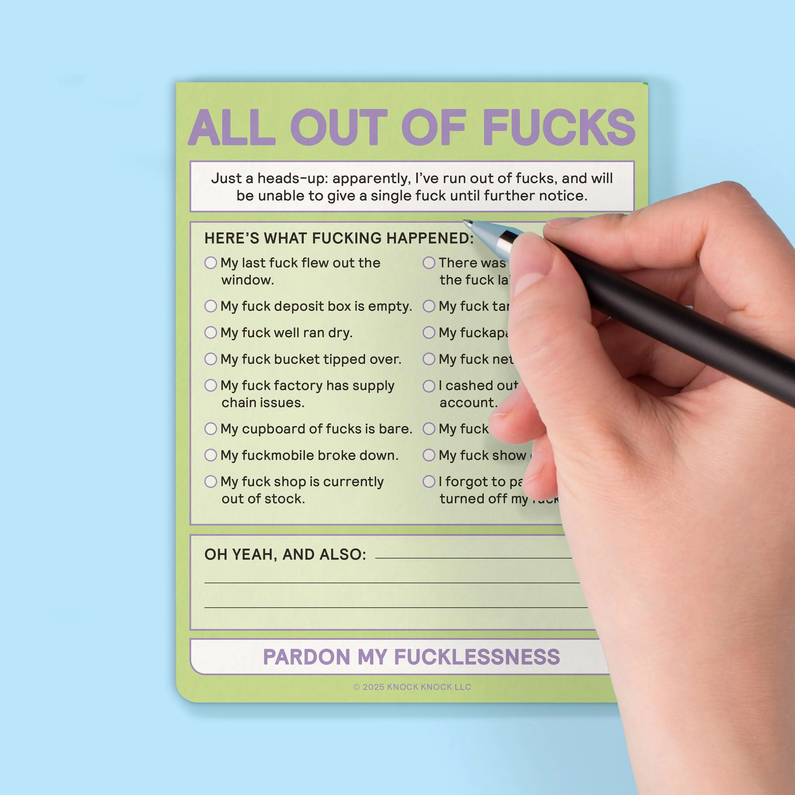 All Out of Fucks Nifty Note - Image 5