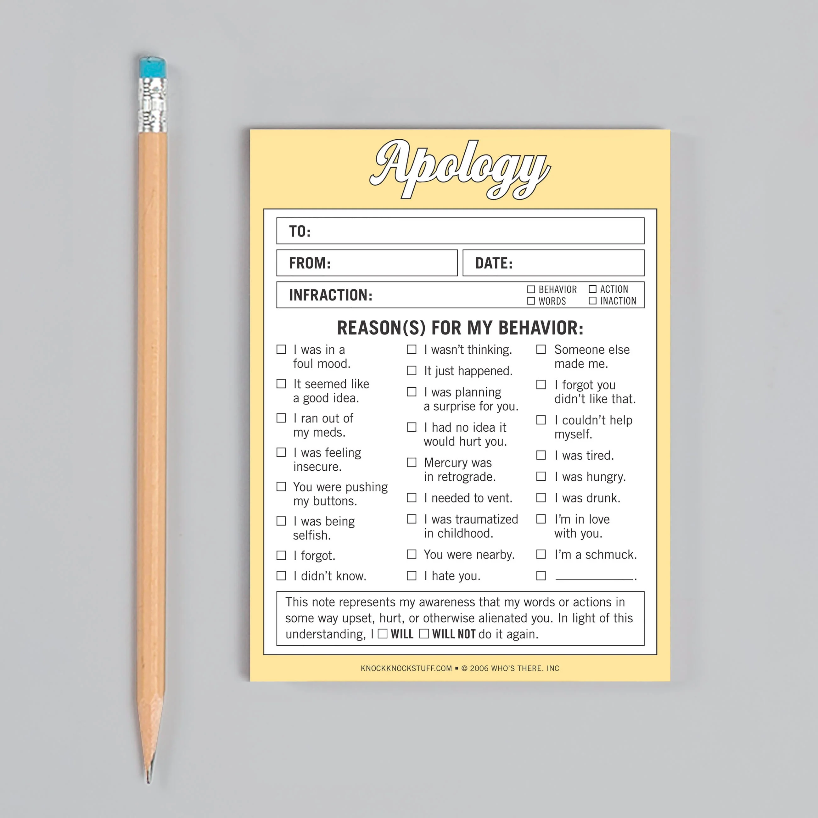 Apology Nifty Note Pad - Image 4