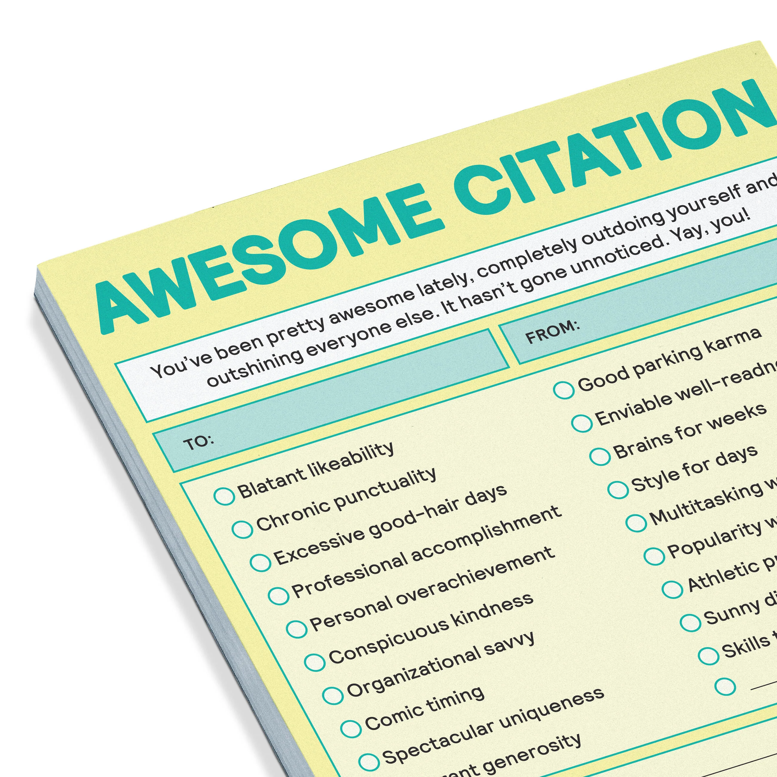 Awesome Citation Nifty Note Pad (Pastel Version) - Image 3