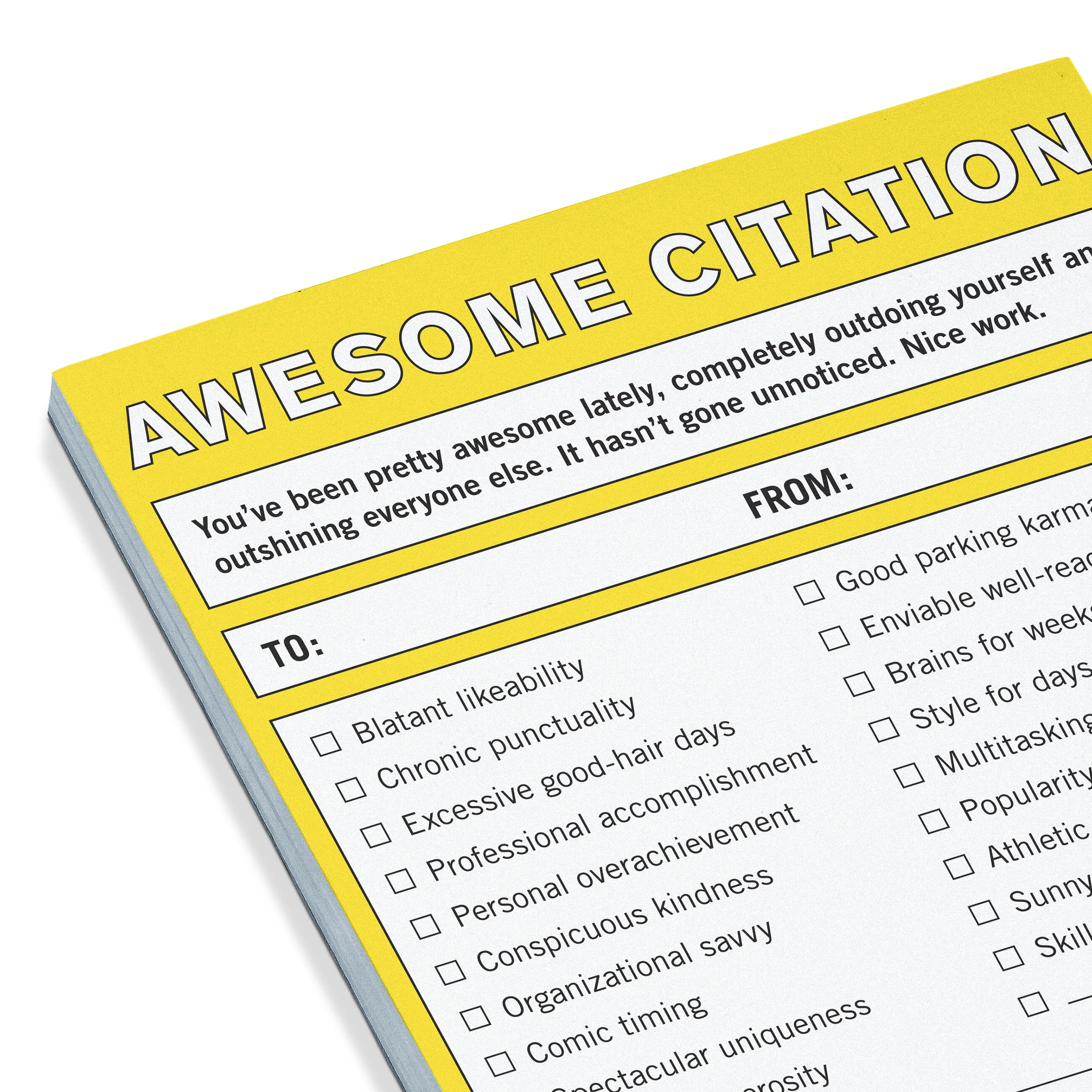 Awesome Citation Nifty Note Pad (Yellow) - Image 3