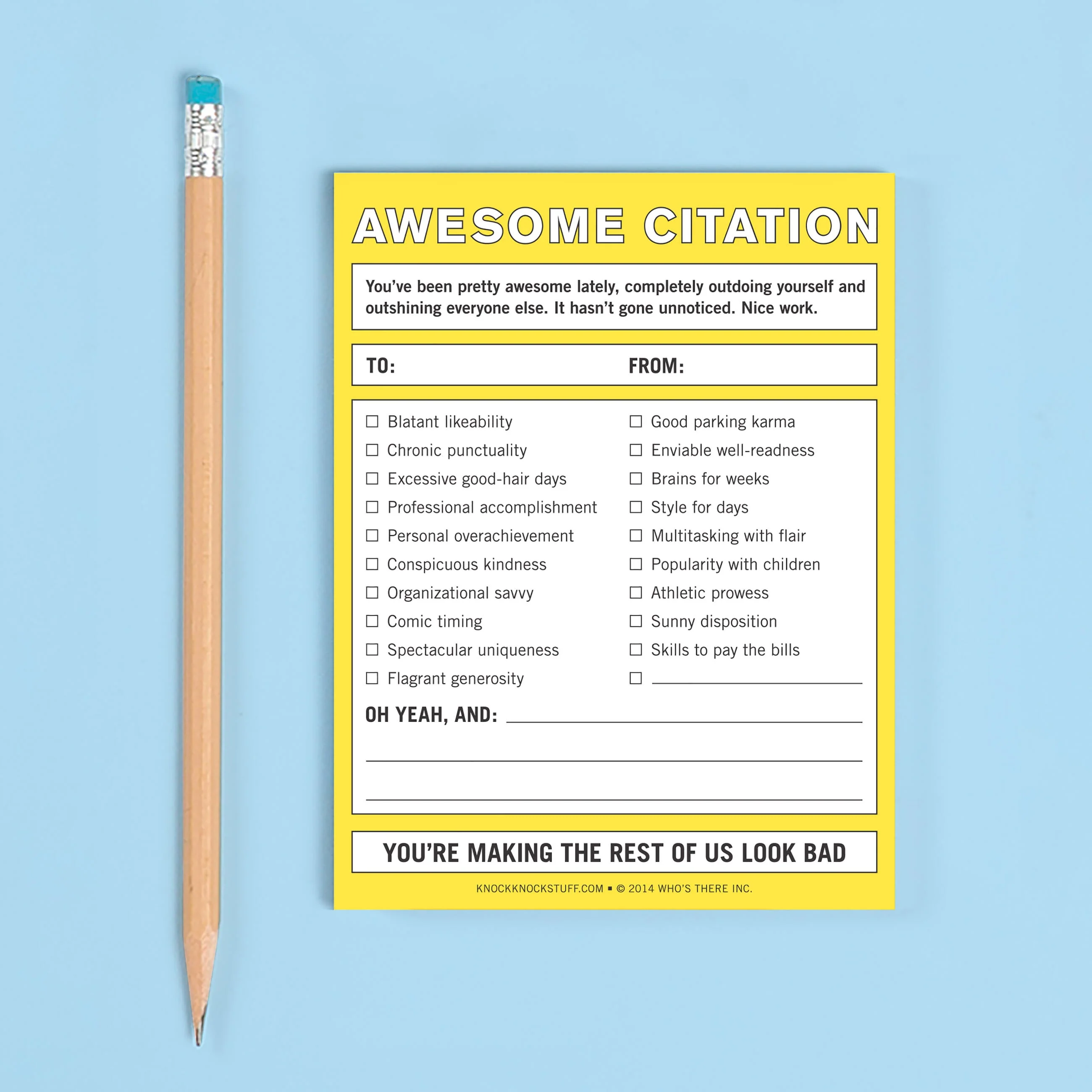 Awesome Citation Nifty Note Pad (Yellow) - Image 4