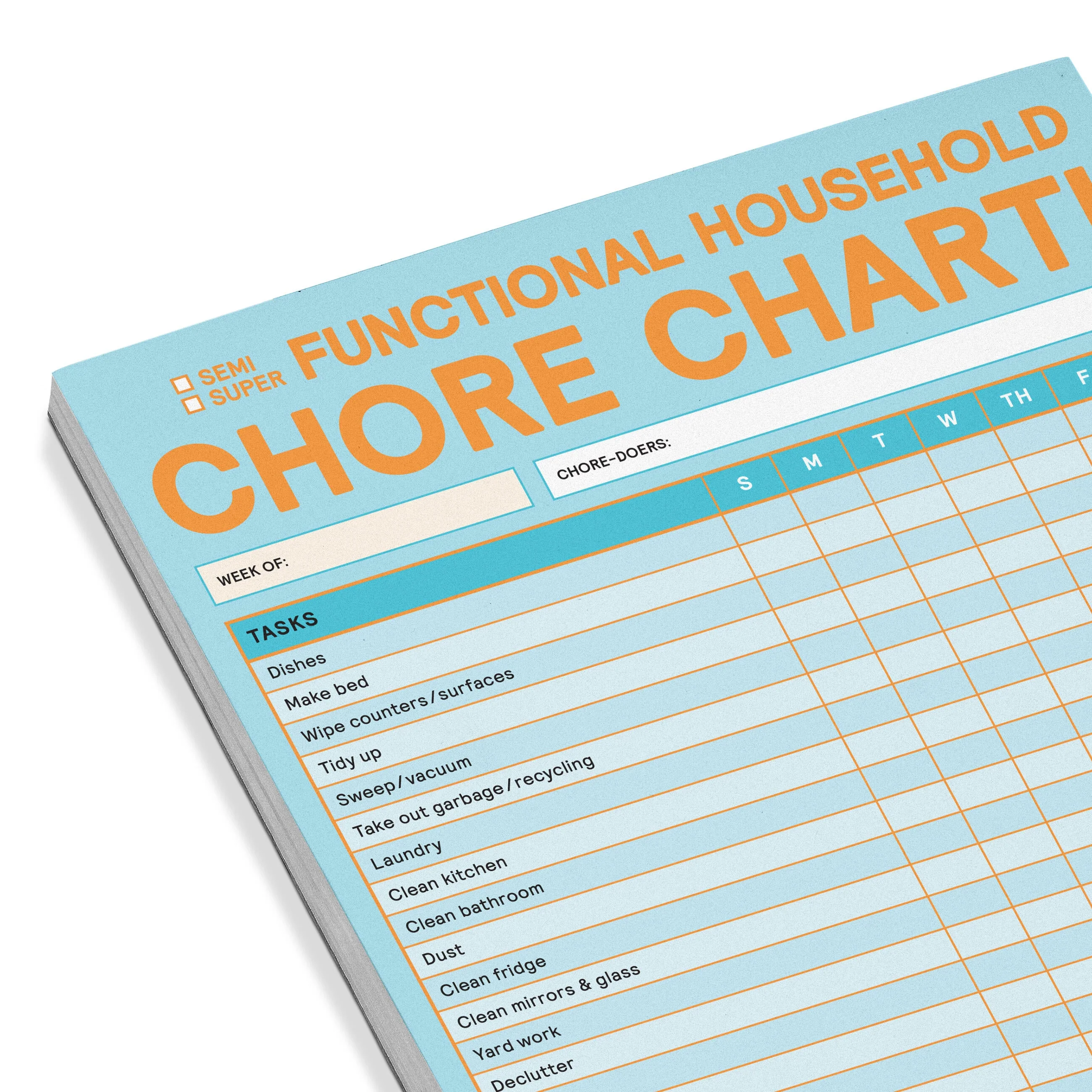 Chore Chart Big & Sticky Notepad - Sticky Chore Tracker Pad (40 Sheets, 9.75 x 7-inches) - Image 3