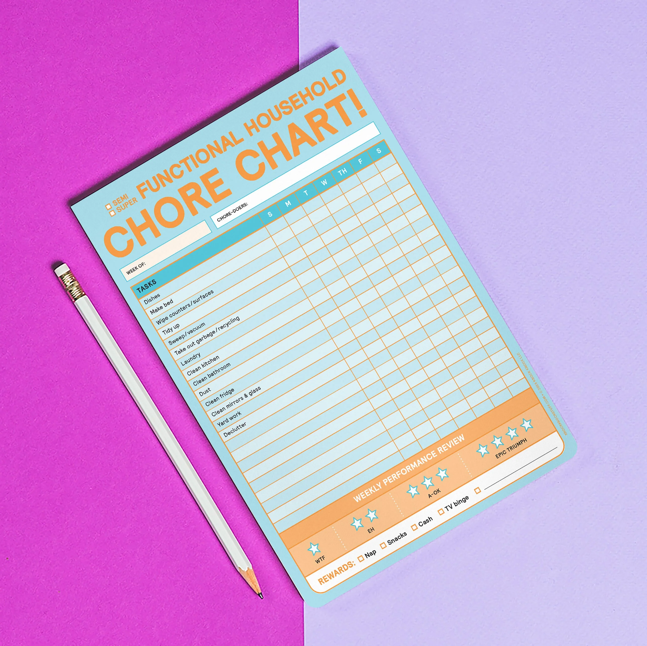 Chore Chart Big & Sticky Notepad - Sticky Chore Tracker Pad (40 Sheets, 9.75 x 7-inches) - Image 5