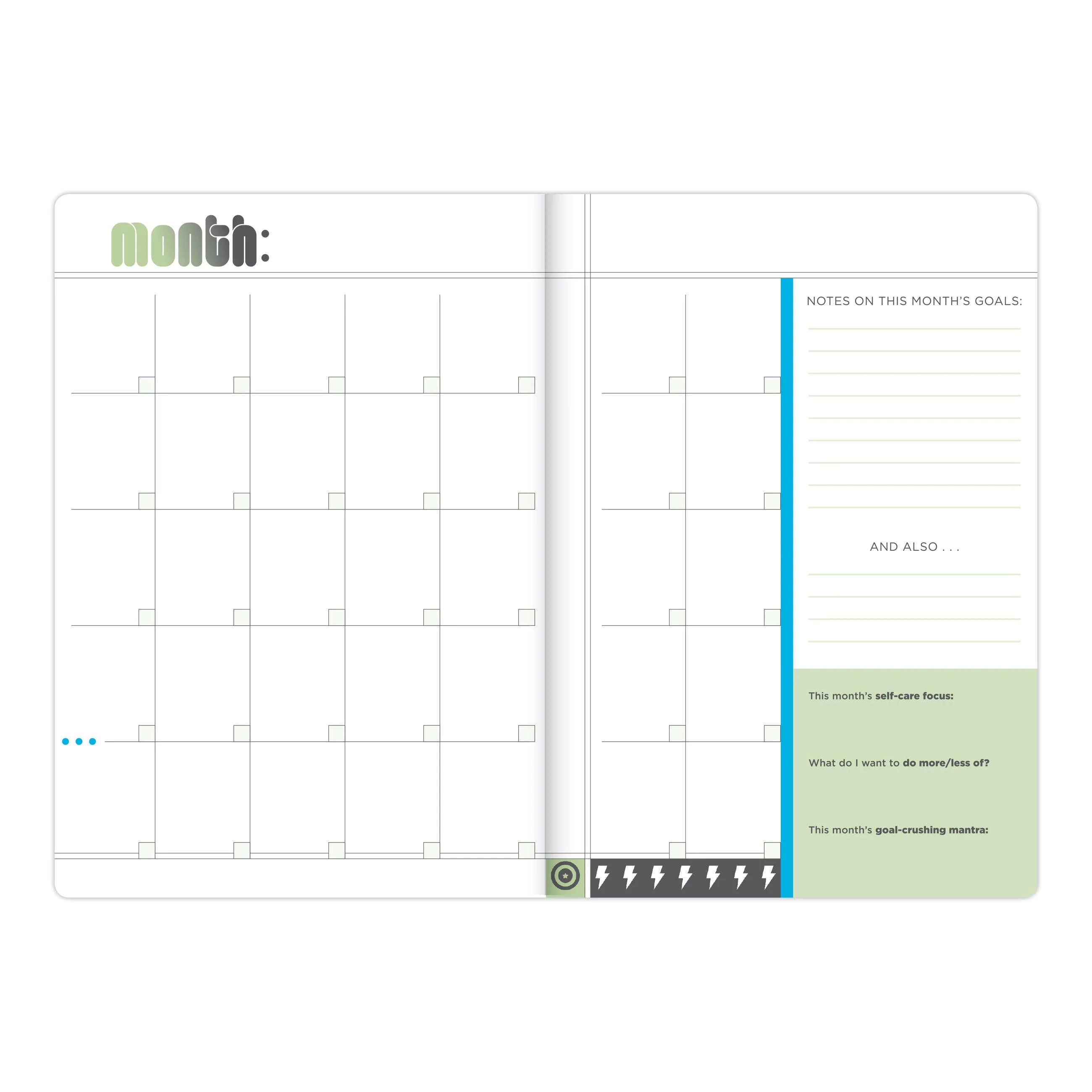 Crush Those Goals Undated Planner and Weekly Agenda Notebook - Image 5