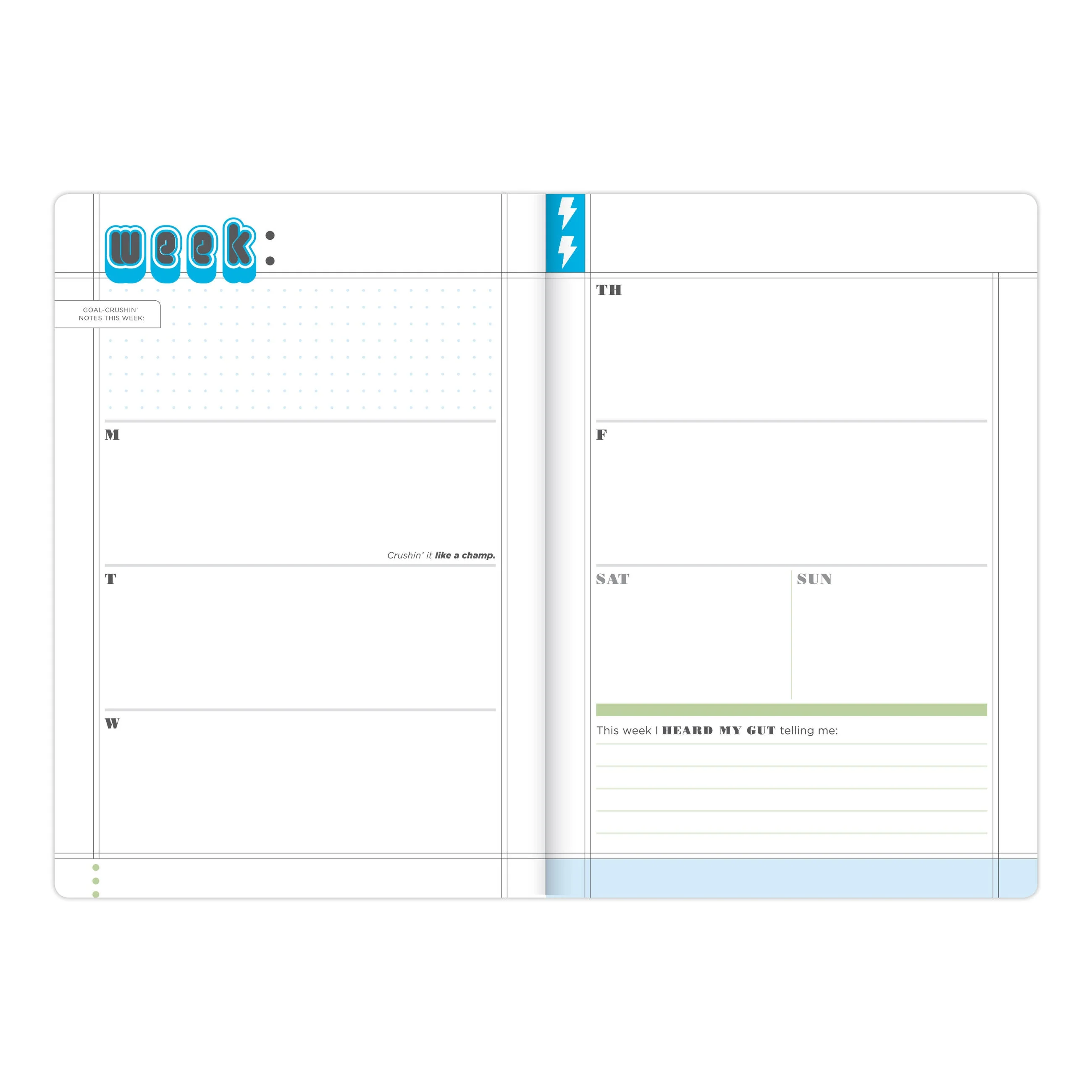 Crush Those Goals Undated Planner and Weekly Agenda Notebook - Image 6