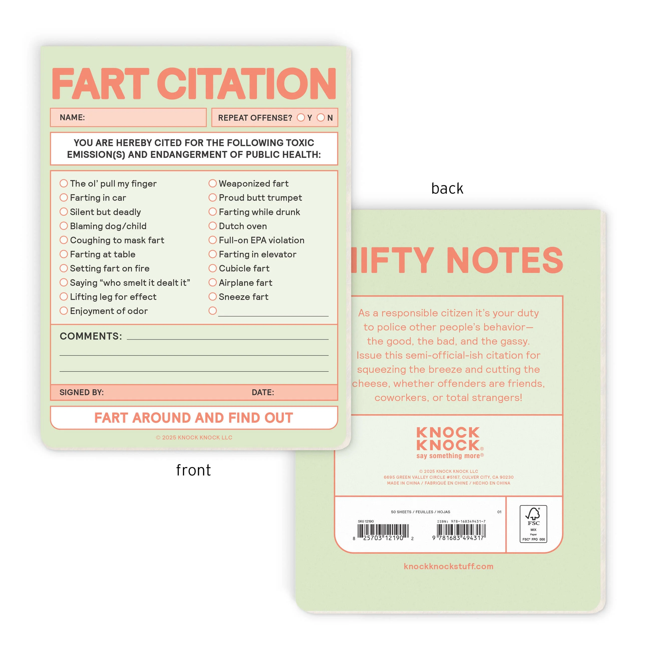 Fart Citation Nifty Note Pad - Image 2