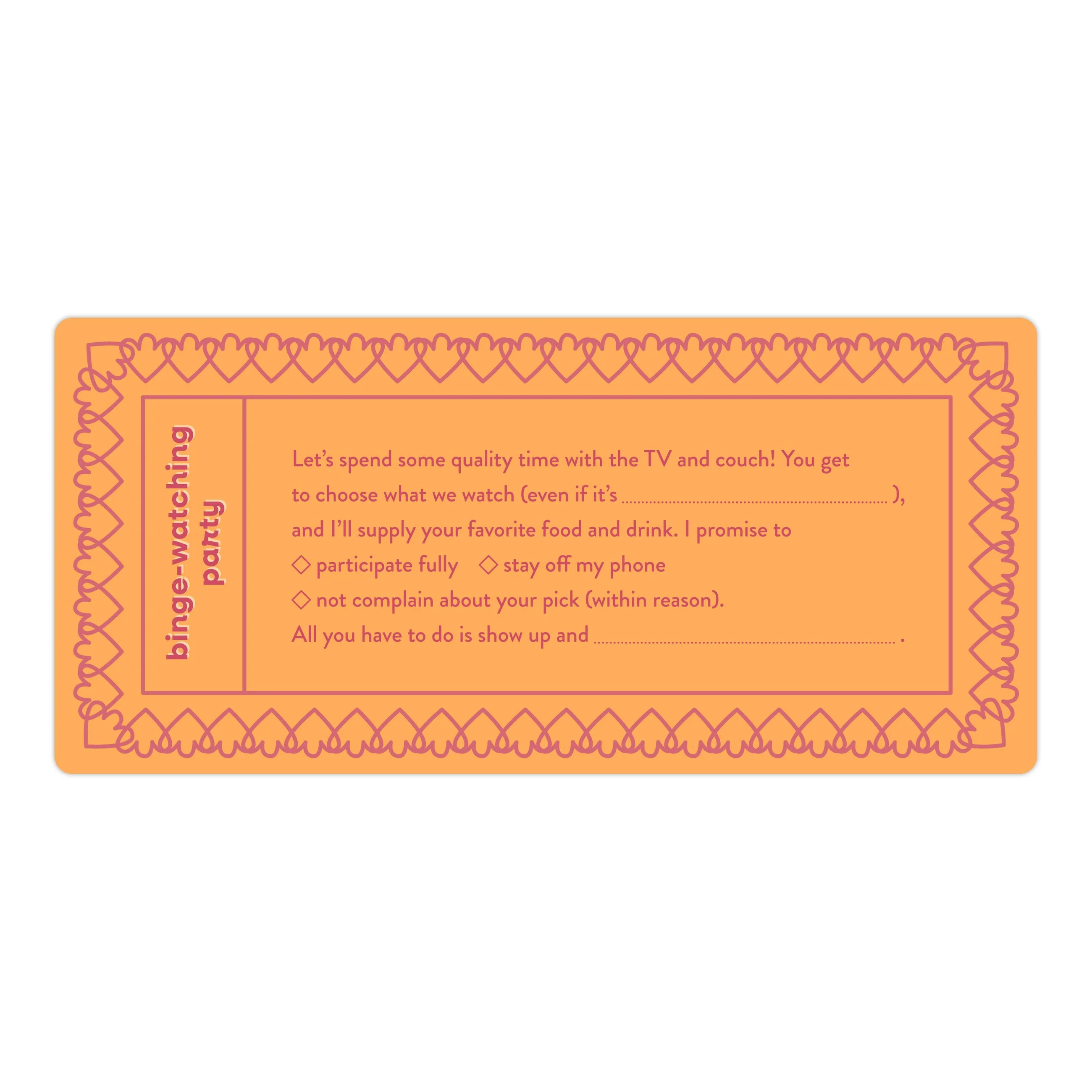 Fill in the Love Bestie Vouchers, Book of 15 Best Friend Coupons - Image 7