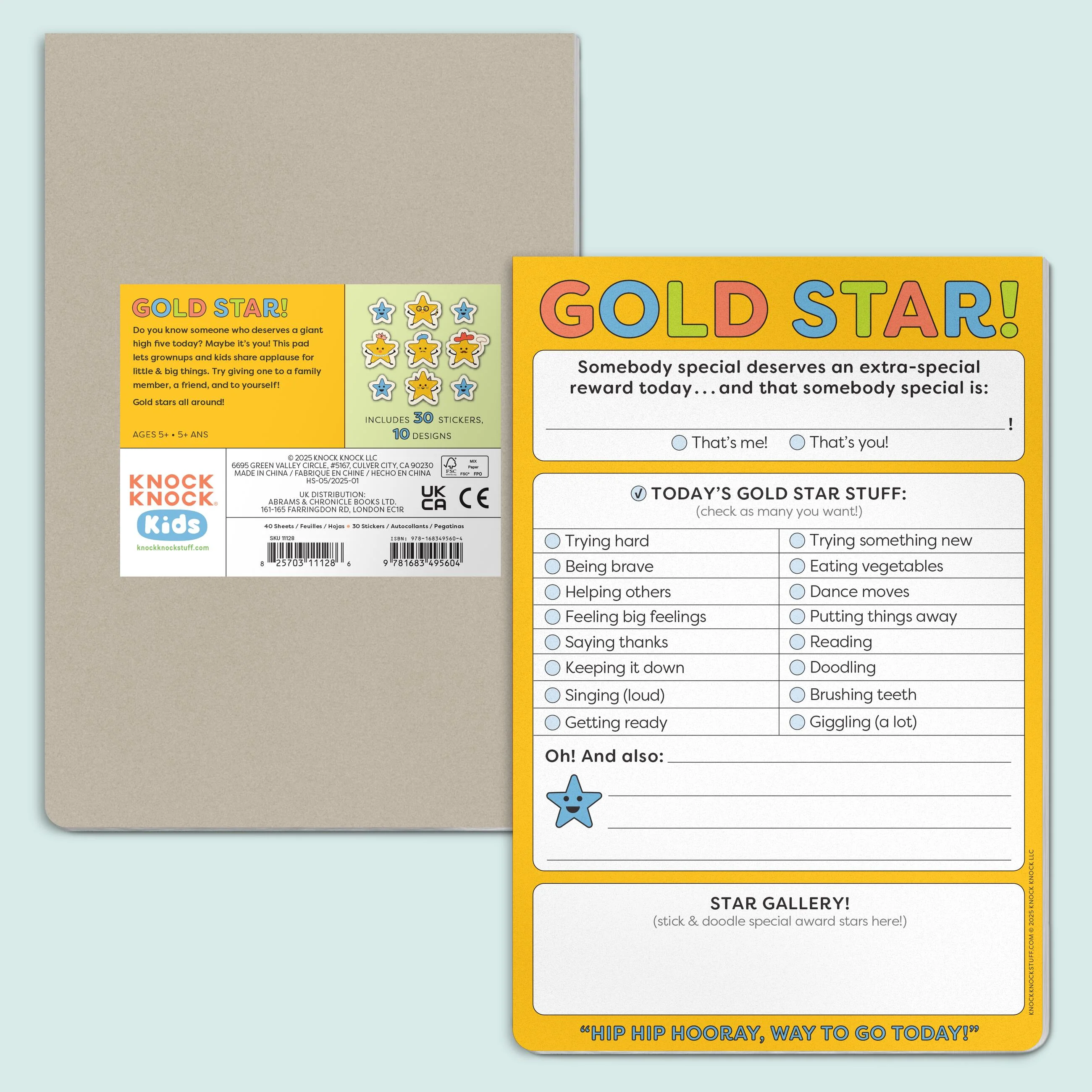 Gold Star! Playtime Pad with Sticker Sheet - Image 2