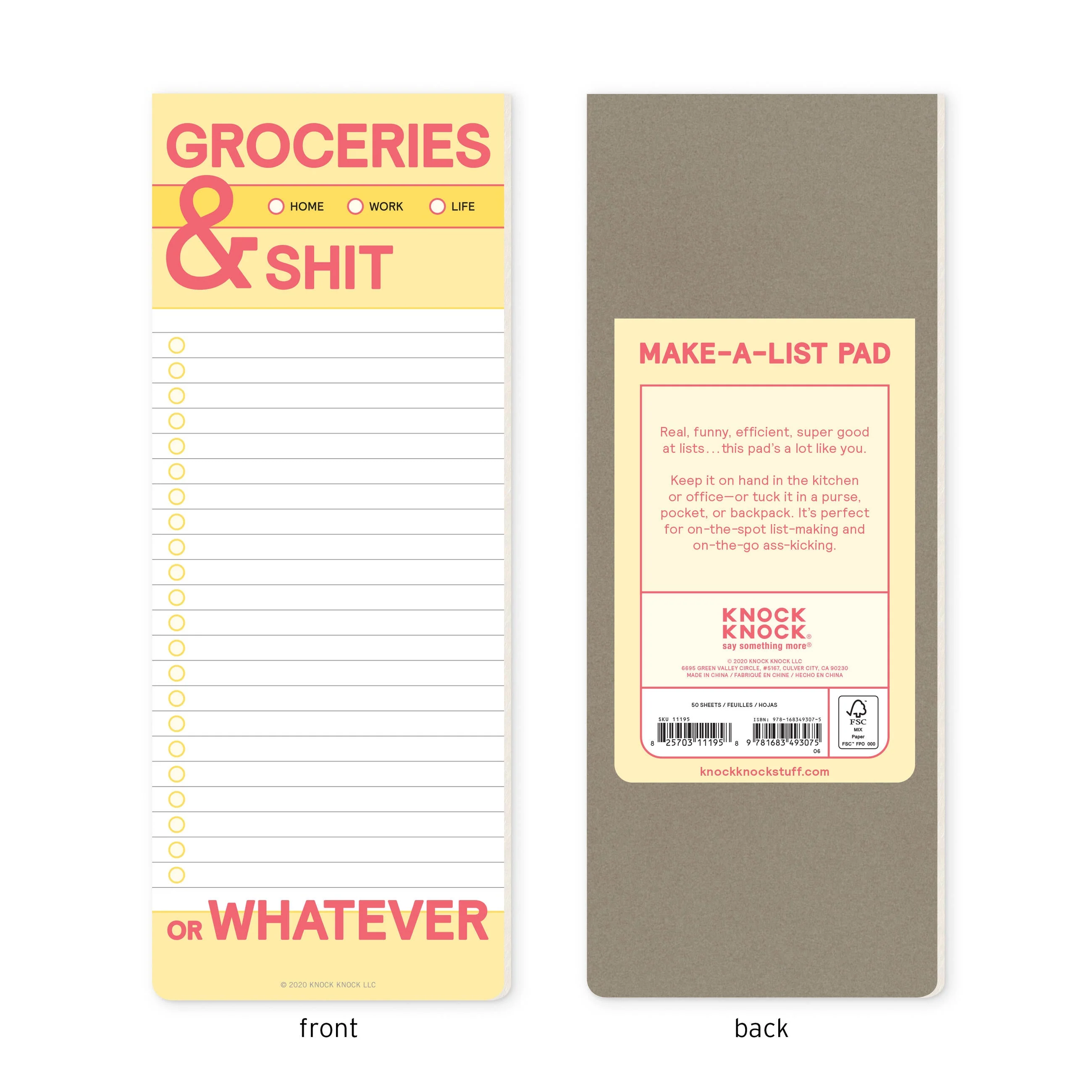Groceries and Shit Make-a-List Pad - Image 2