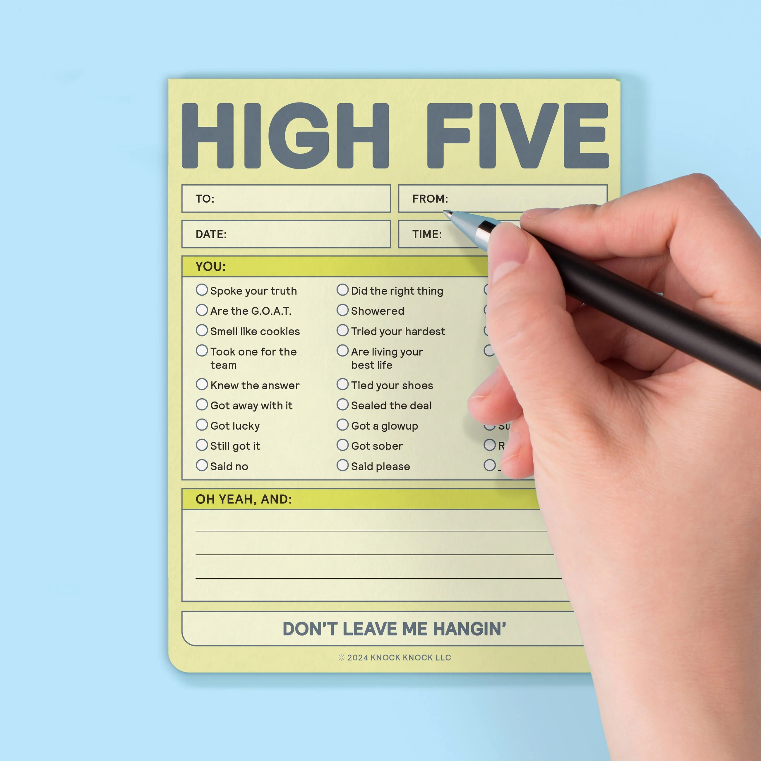 High Five Nifty Note (Pastel Yellow) - Image 5