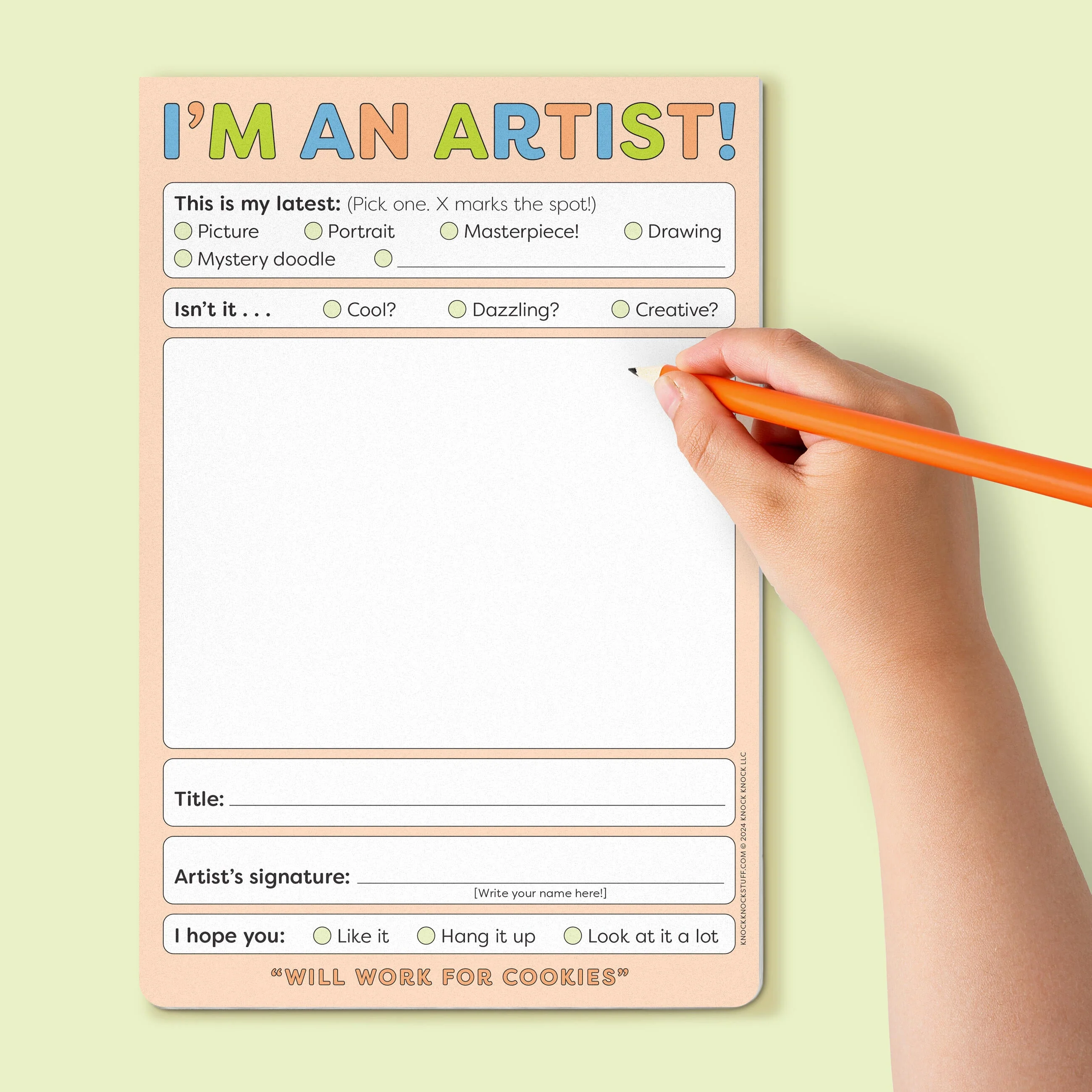 I’m an Artist! Playtime Pad with Sticker Sheet - Image 4