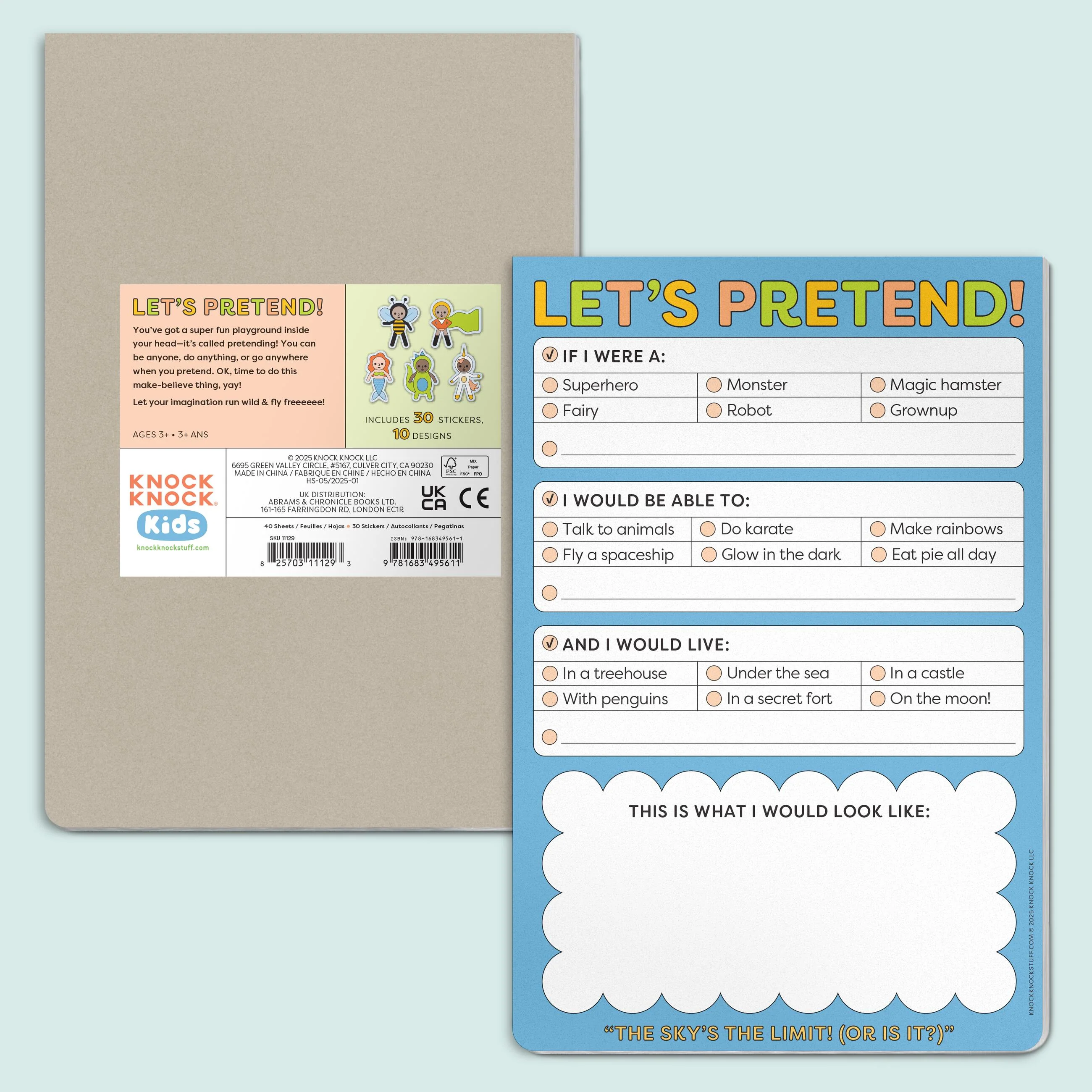 Let's Pretend! Playtime Pad with Sticker Sheet - Image 2