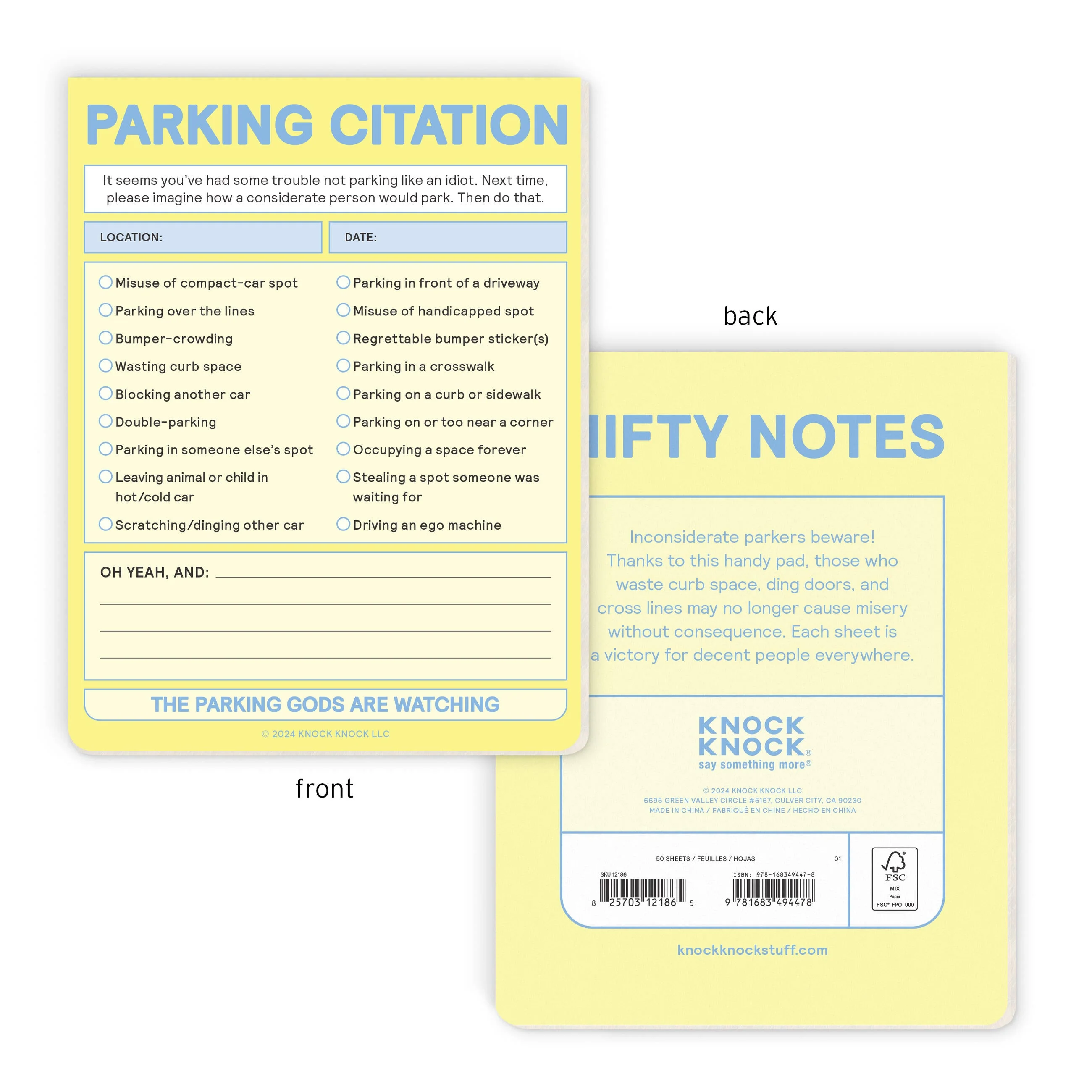 Parking Citation Nifty Note (Pastel Yellow) - Image 2