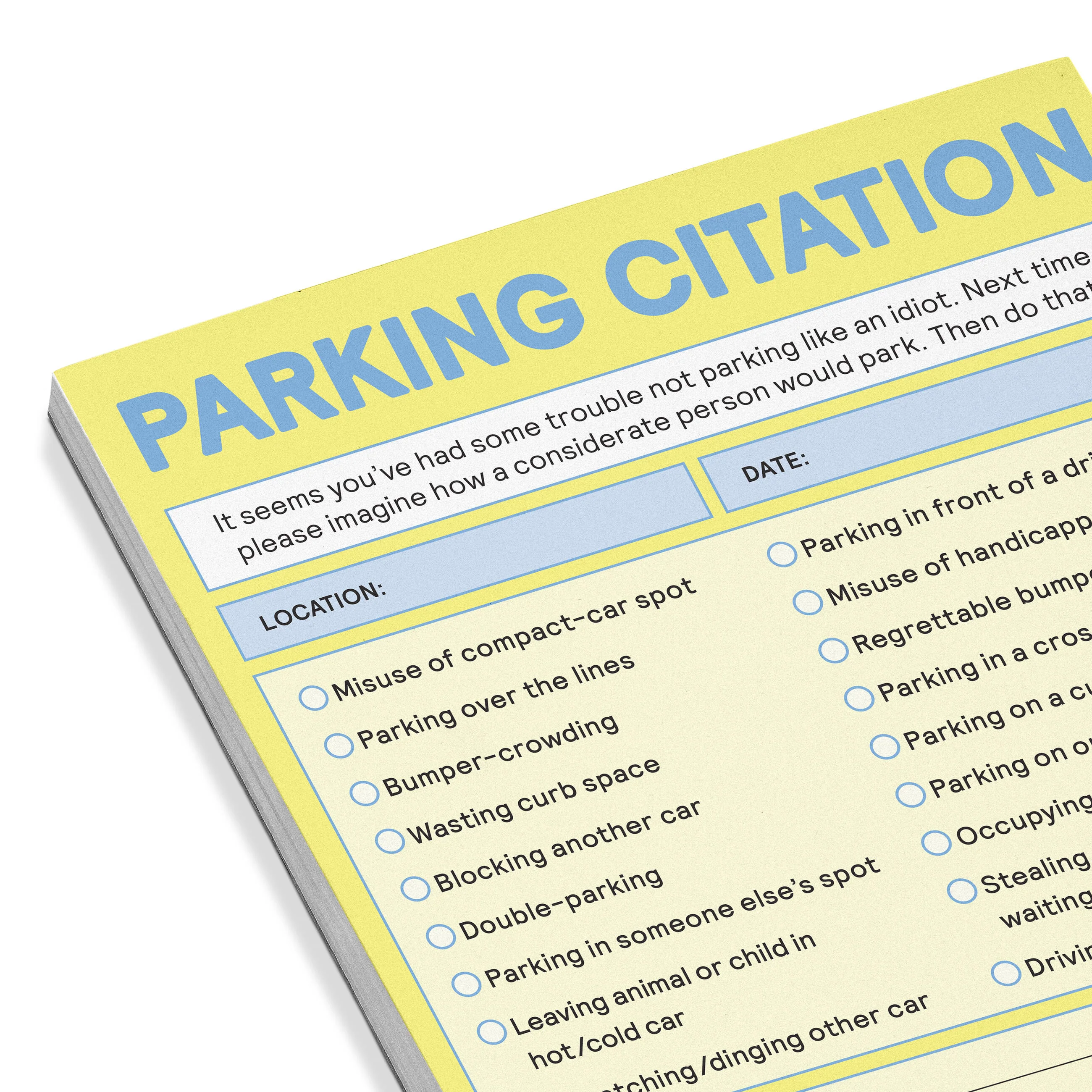 Parking Citation Nifty Note (Pastel Yellow) - Image 3