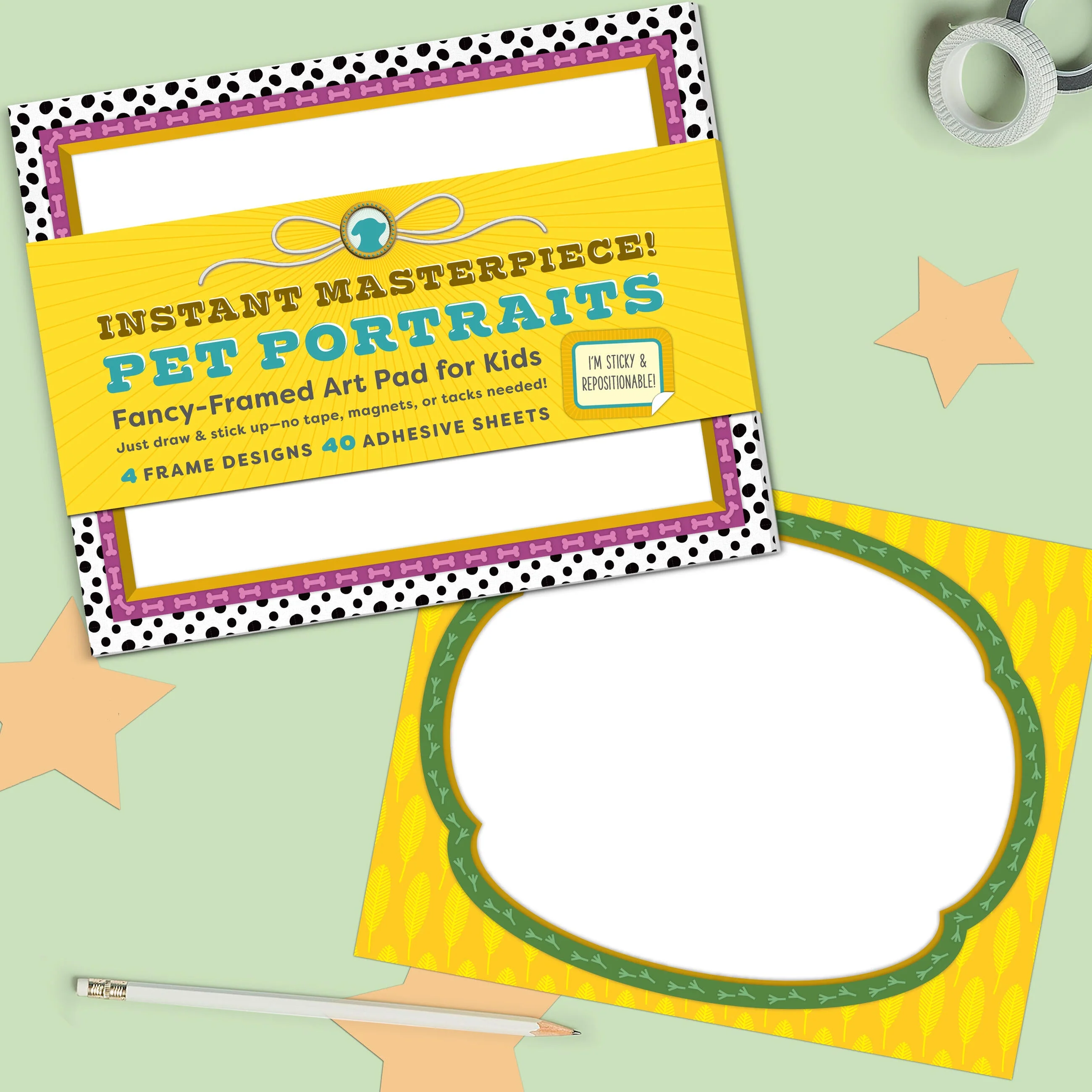 Instant Masterpiece! Pet Portraits Sticky Art Pad for Kids - Image 5