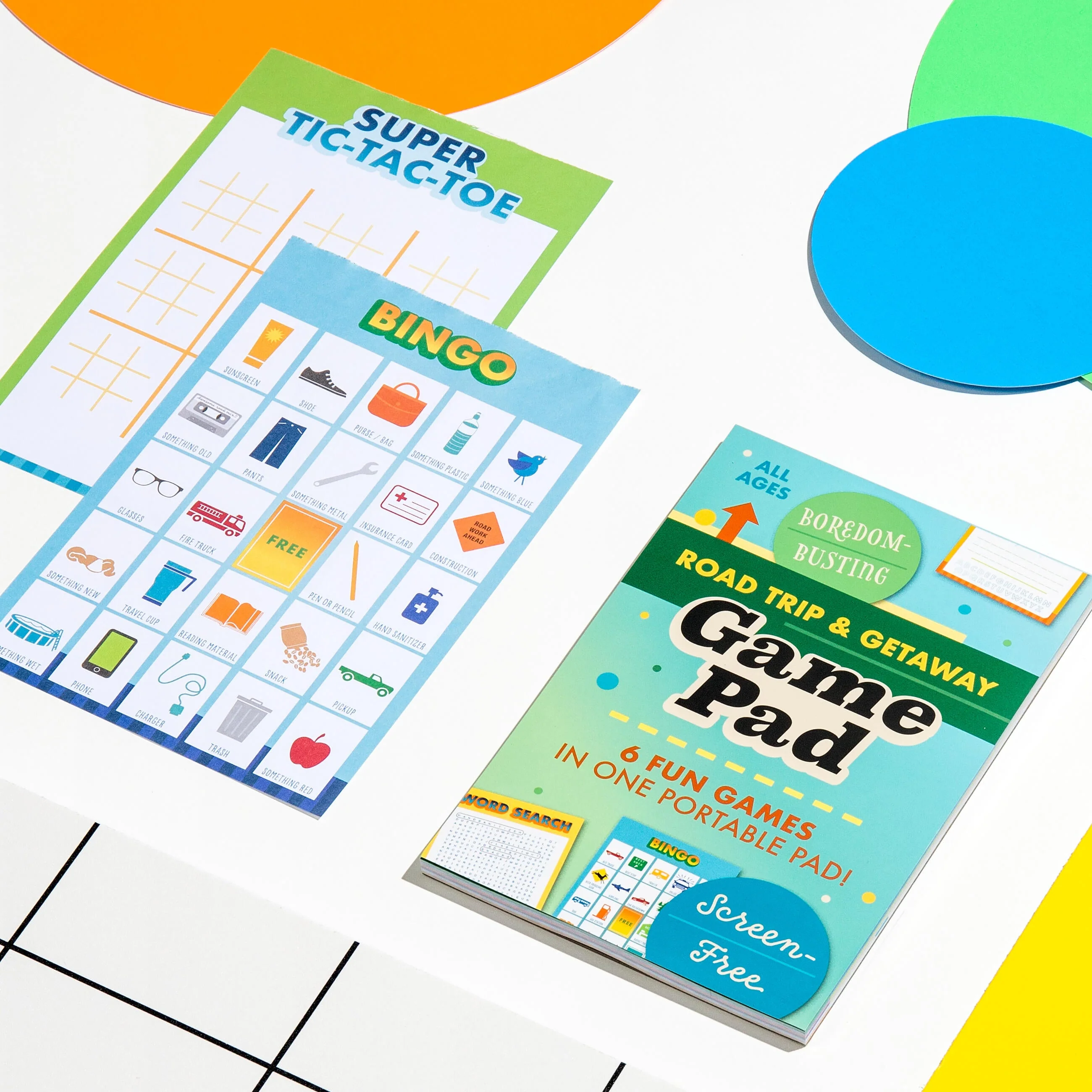 Roadtrip & Getaway On-The-Go Game Pad, Travel Car Activities Book for Kids - Image 3