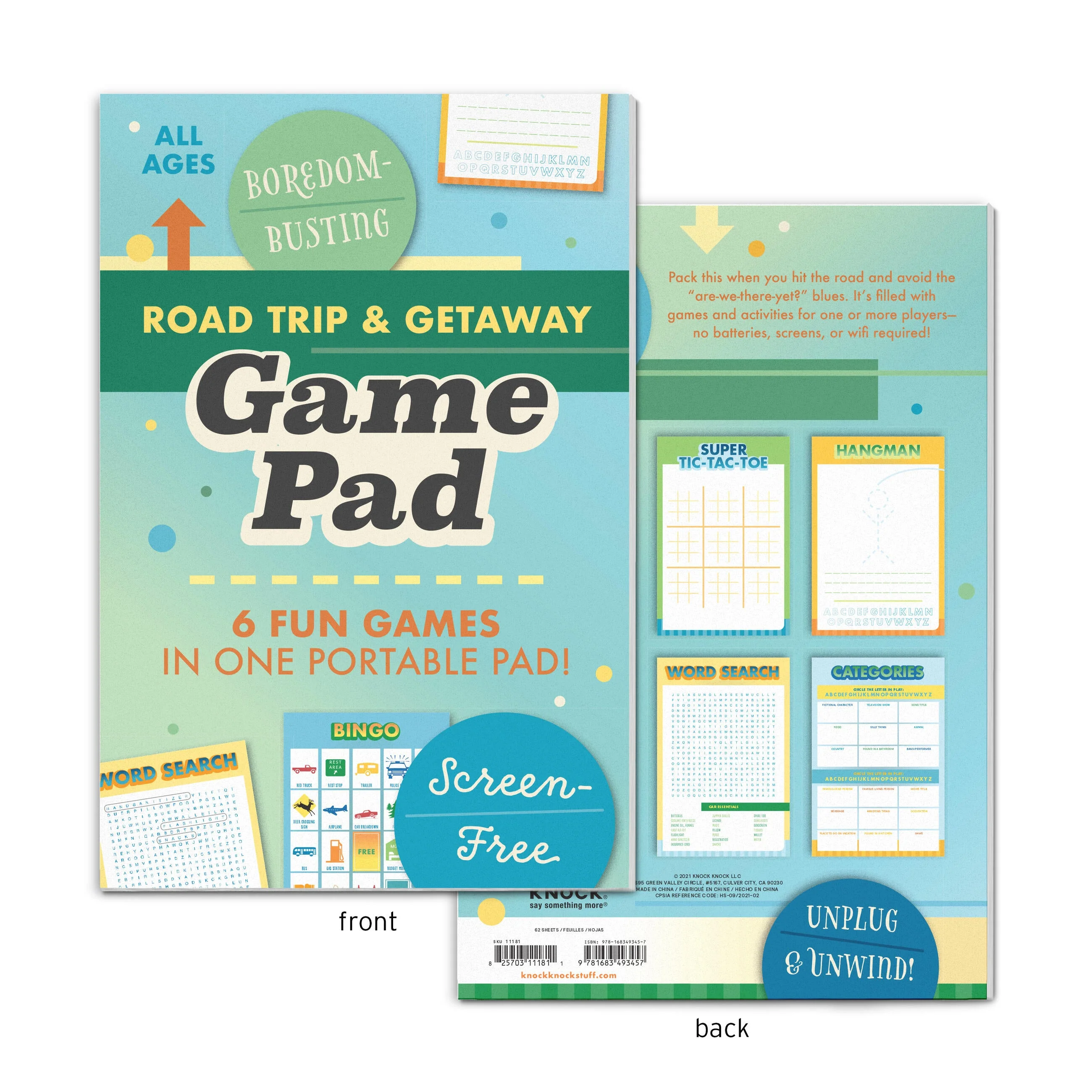 Roadtrip & Getaway On-The-Go Game Pad, Travel Car Activities Book for Kids - Image 5