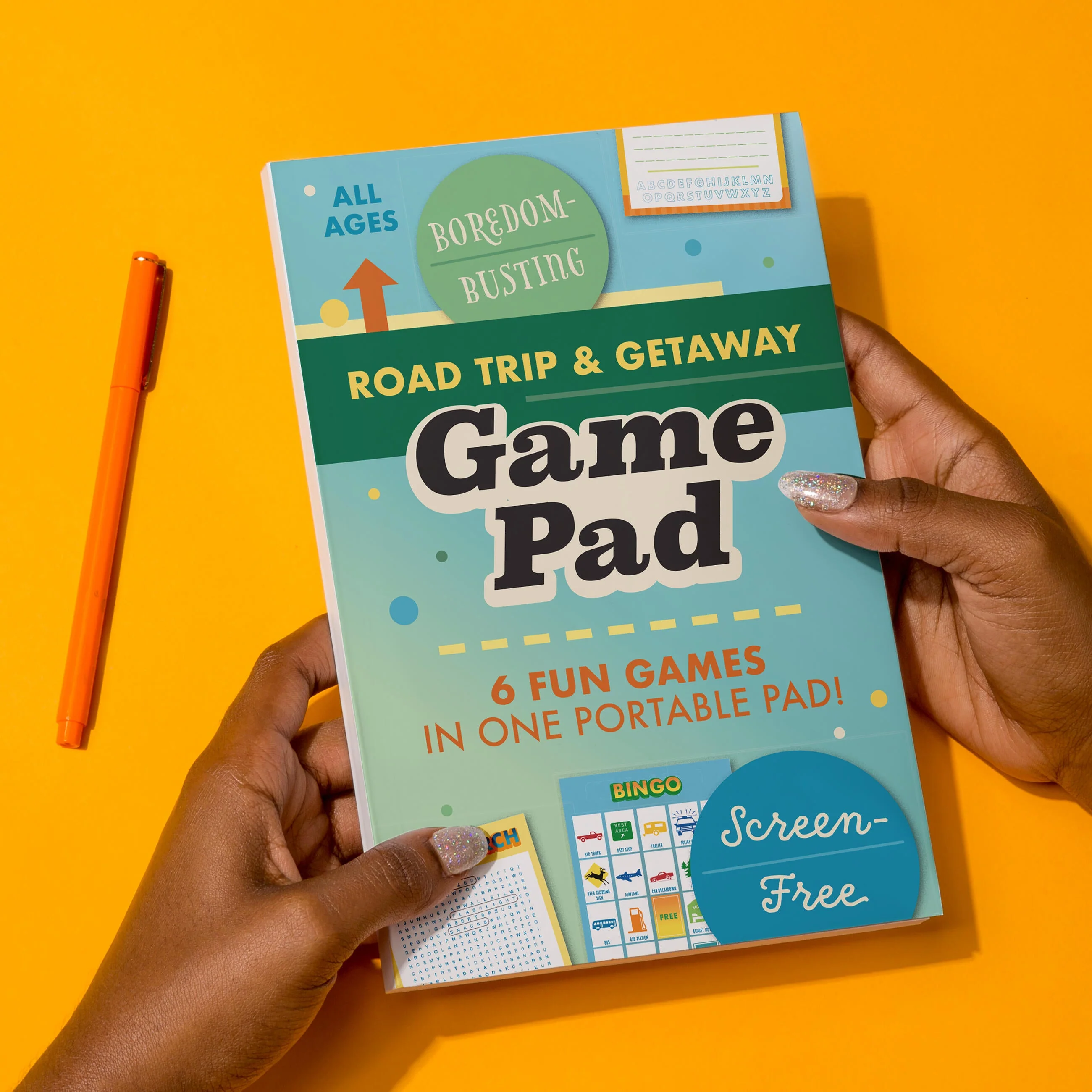 Roadtrip & Getaway On-The-Go Game Pad, Travel Car Activities Book for Kids - Image 7