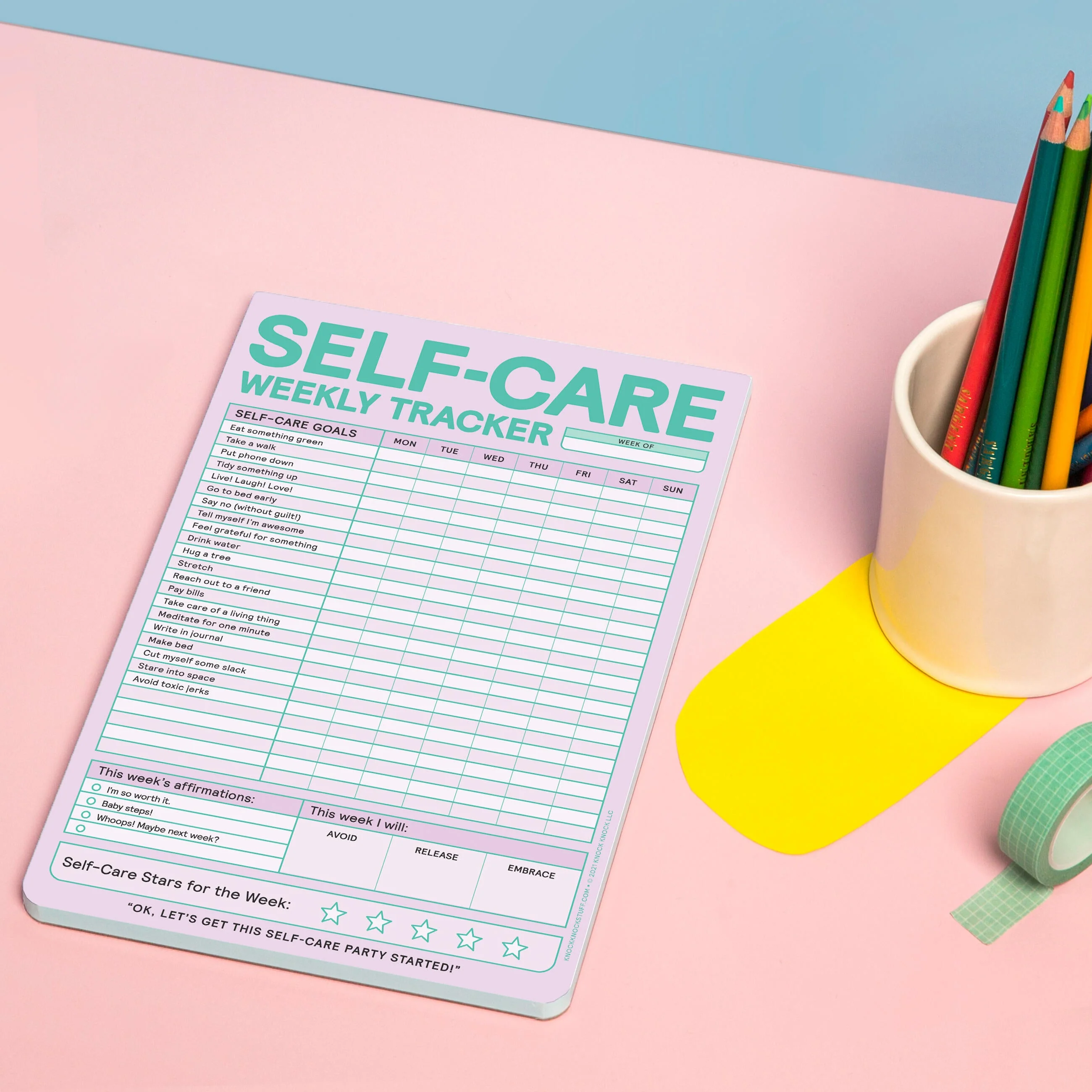 Self-Care Weekly Tracker Pad (Pastel Version) - Image 4