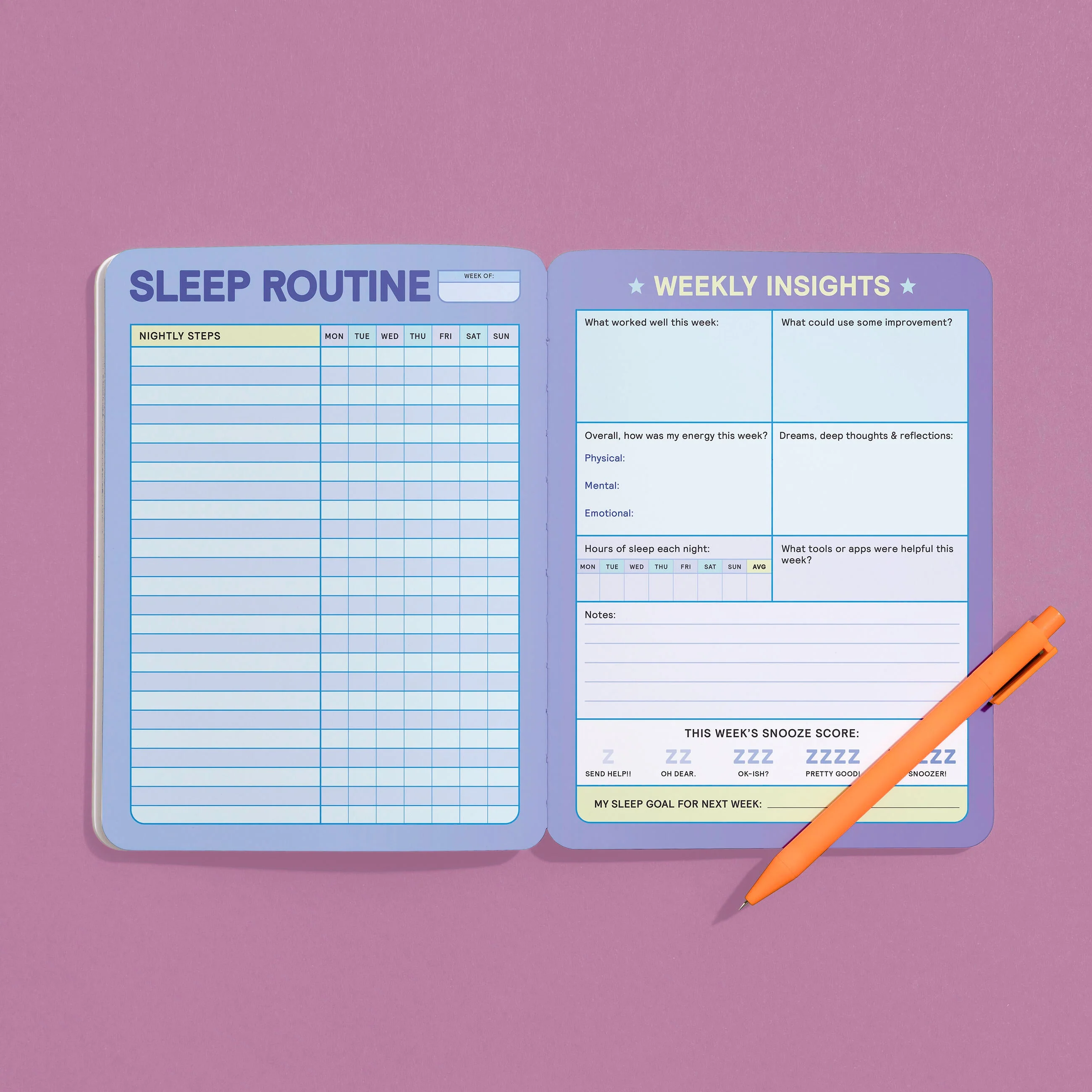 My Sleep Routine Guided Weekly Tracker & Zzz Habit-Builder - Image 3