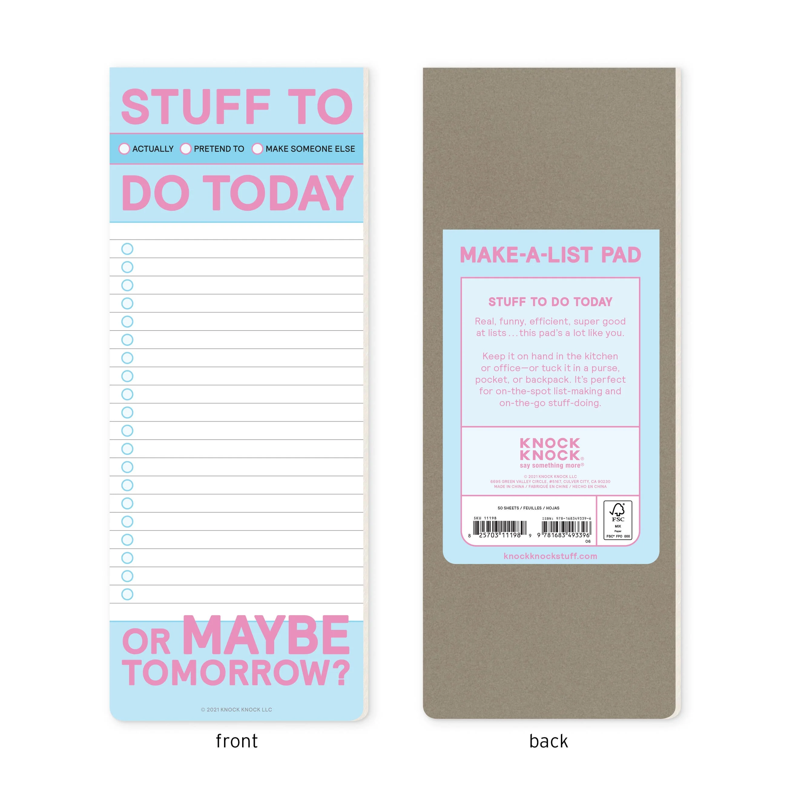 Stuff to Do Today Make-a-List Pad - Image 2