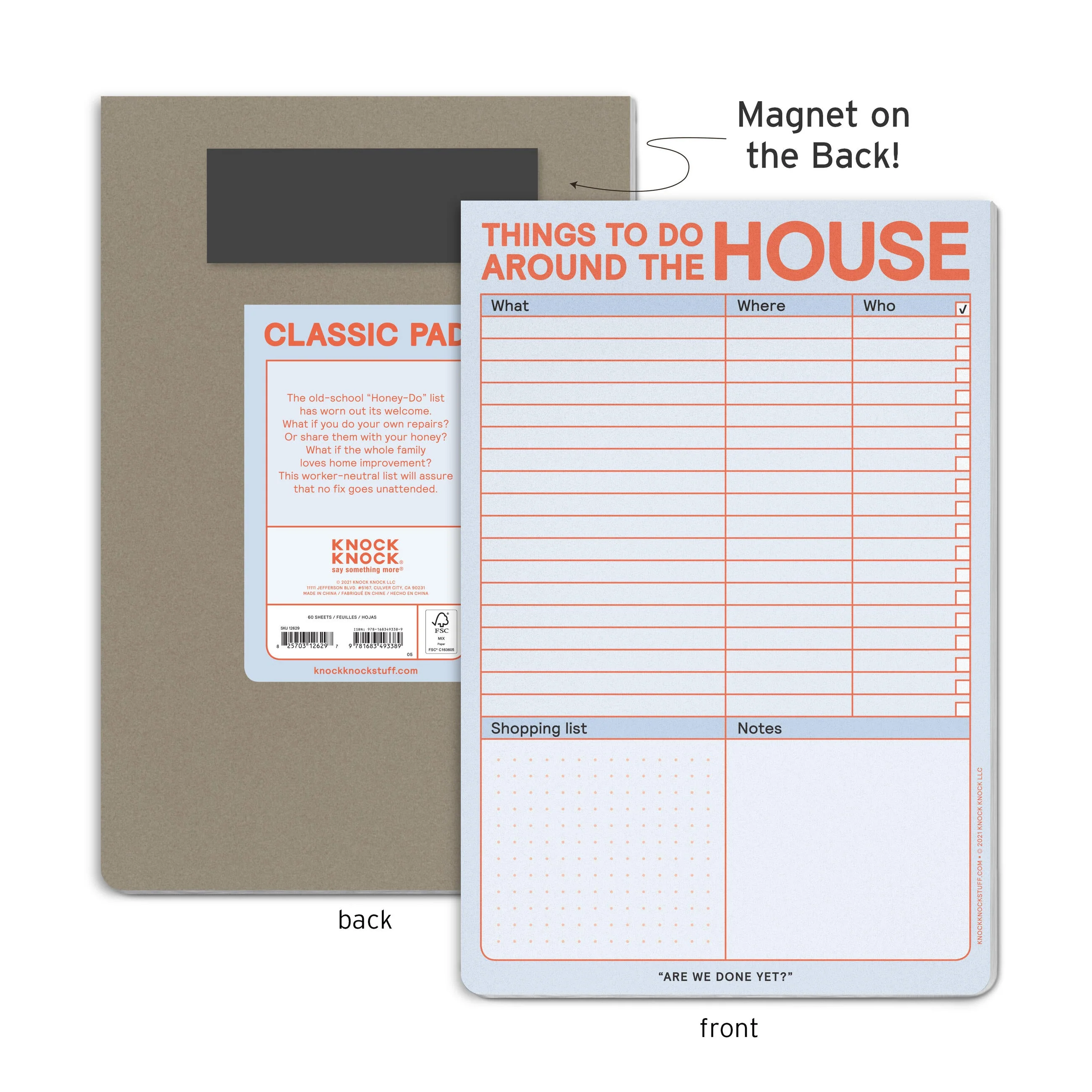 Things to Do Around the House Notepad with Magnet (Pastel Edition) - Image 2