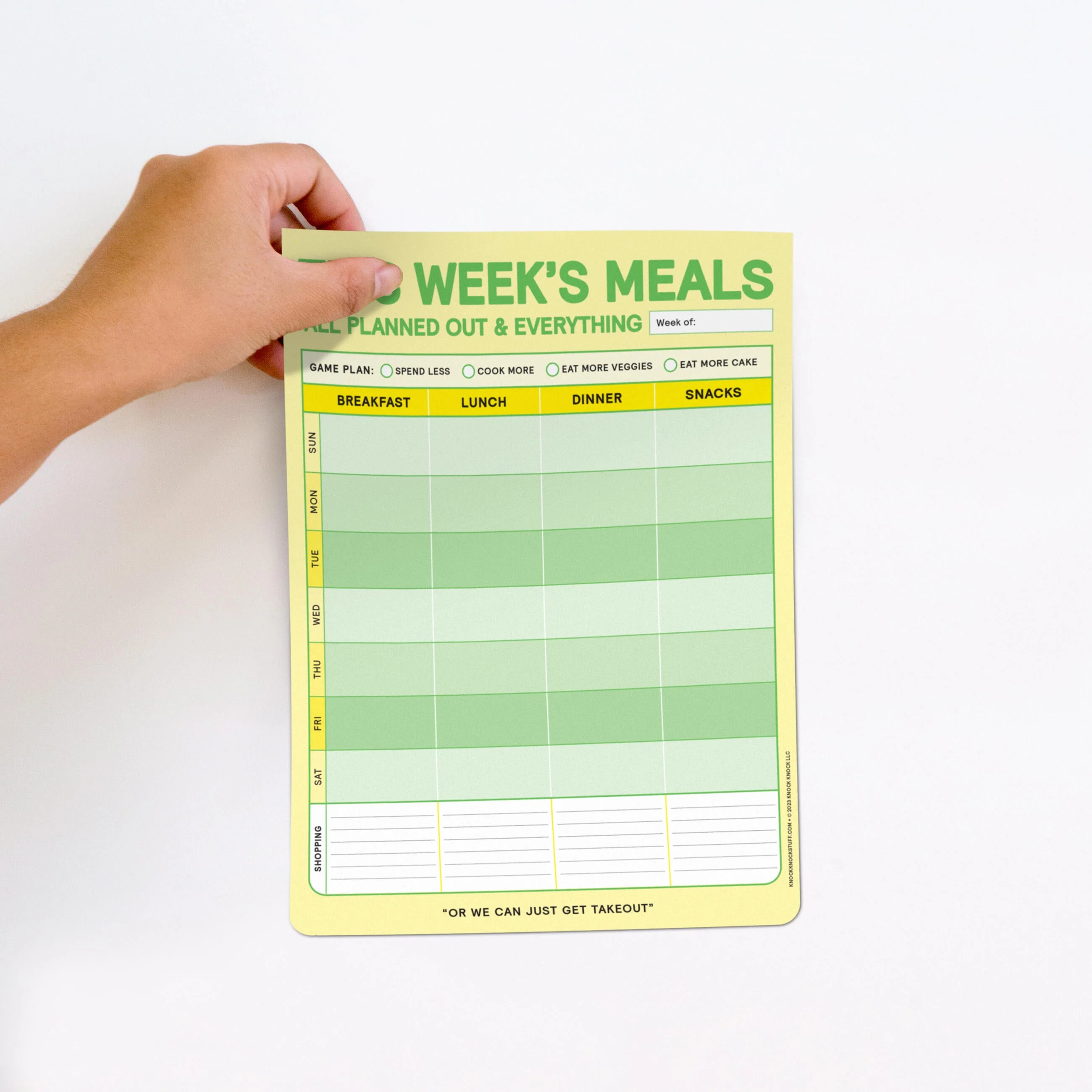 This Week's Meals Big & Sticky Notepad - Sticky Meal Planner Pad (40 Sheets, 9.75 x 7-inches) - Image 4