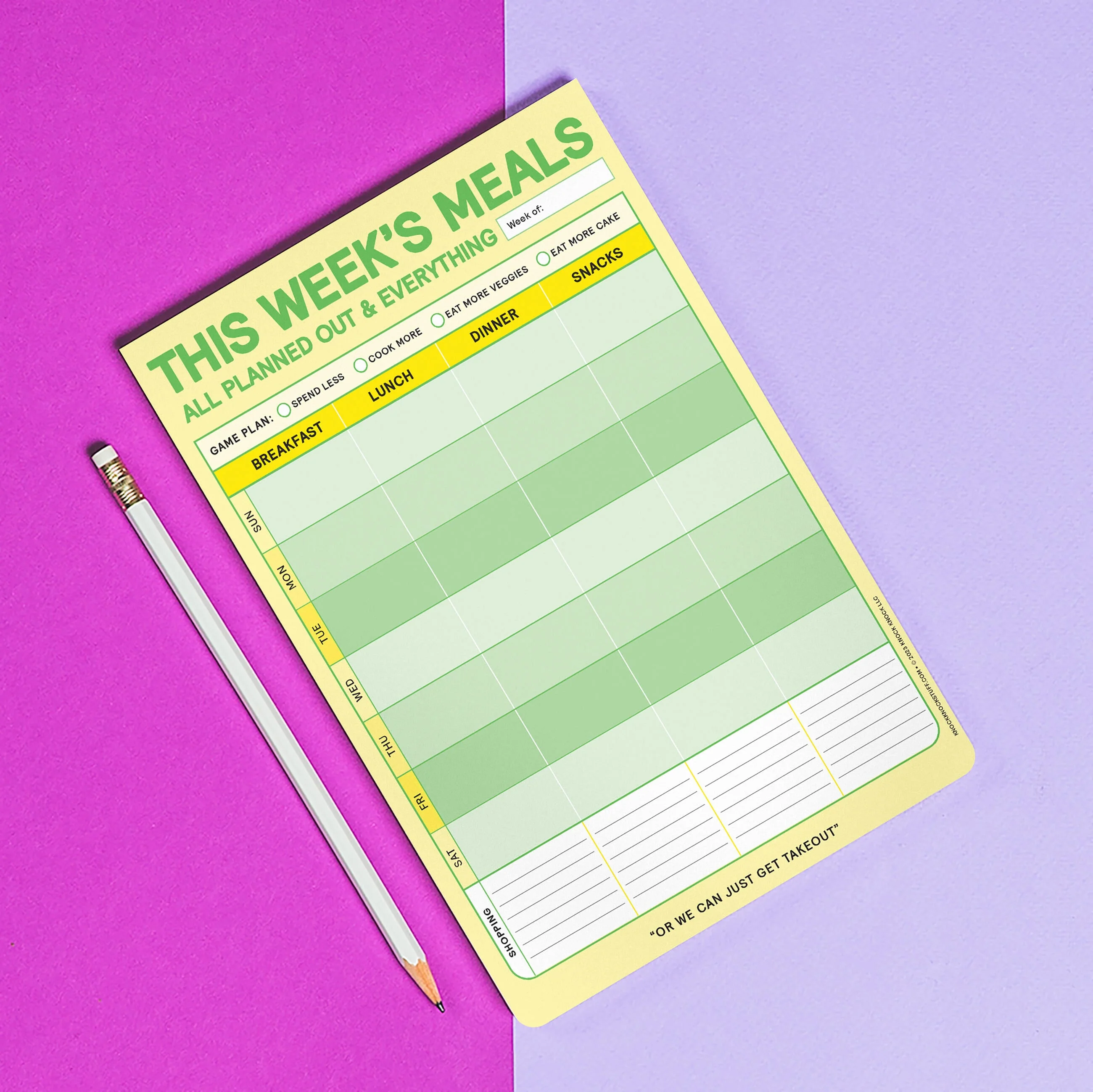 This Week's Meals Big & Sticky Notepad - Sticky Meal Planner Pad (40 Sheets, 9.75 x 7-inches) - Image 5