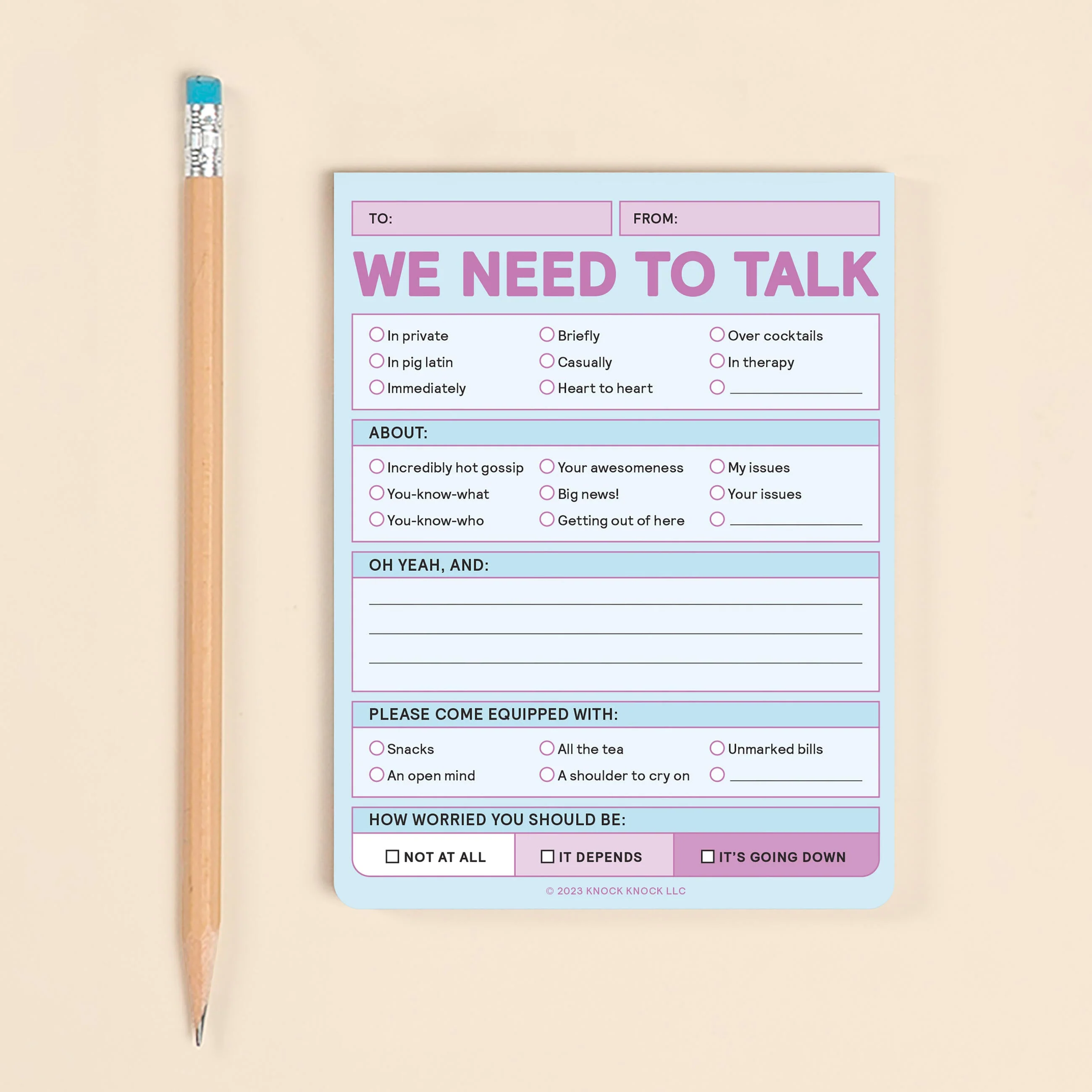 We Need To Talk Nifty Note - Memo Checklist Pad - Image 4