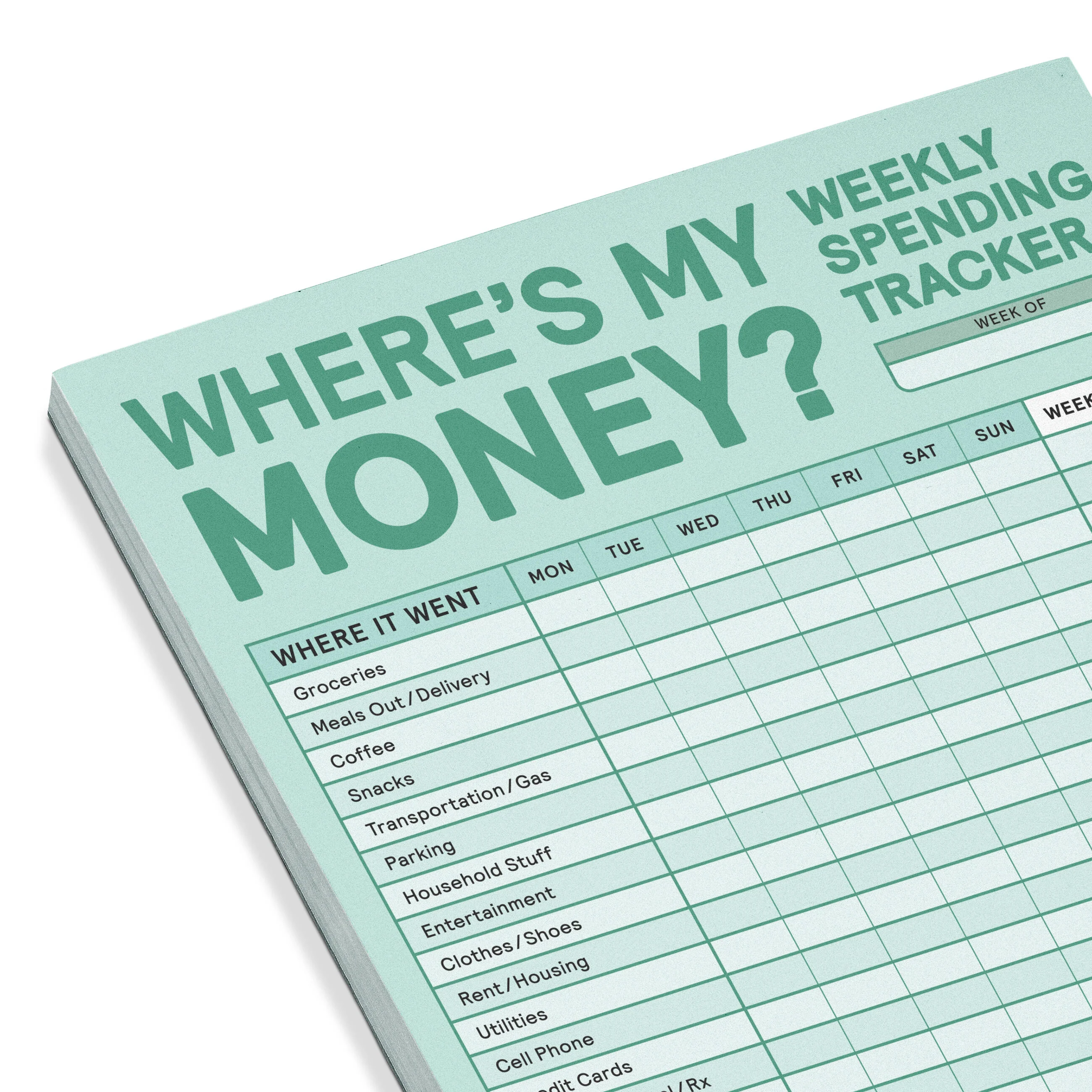 Where's My Money? Weekly Spending Tracker Pad - Image 3