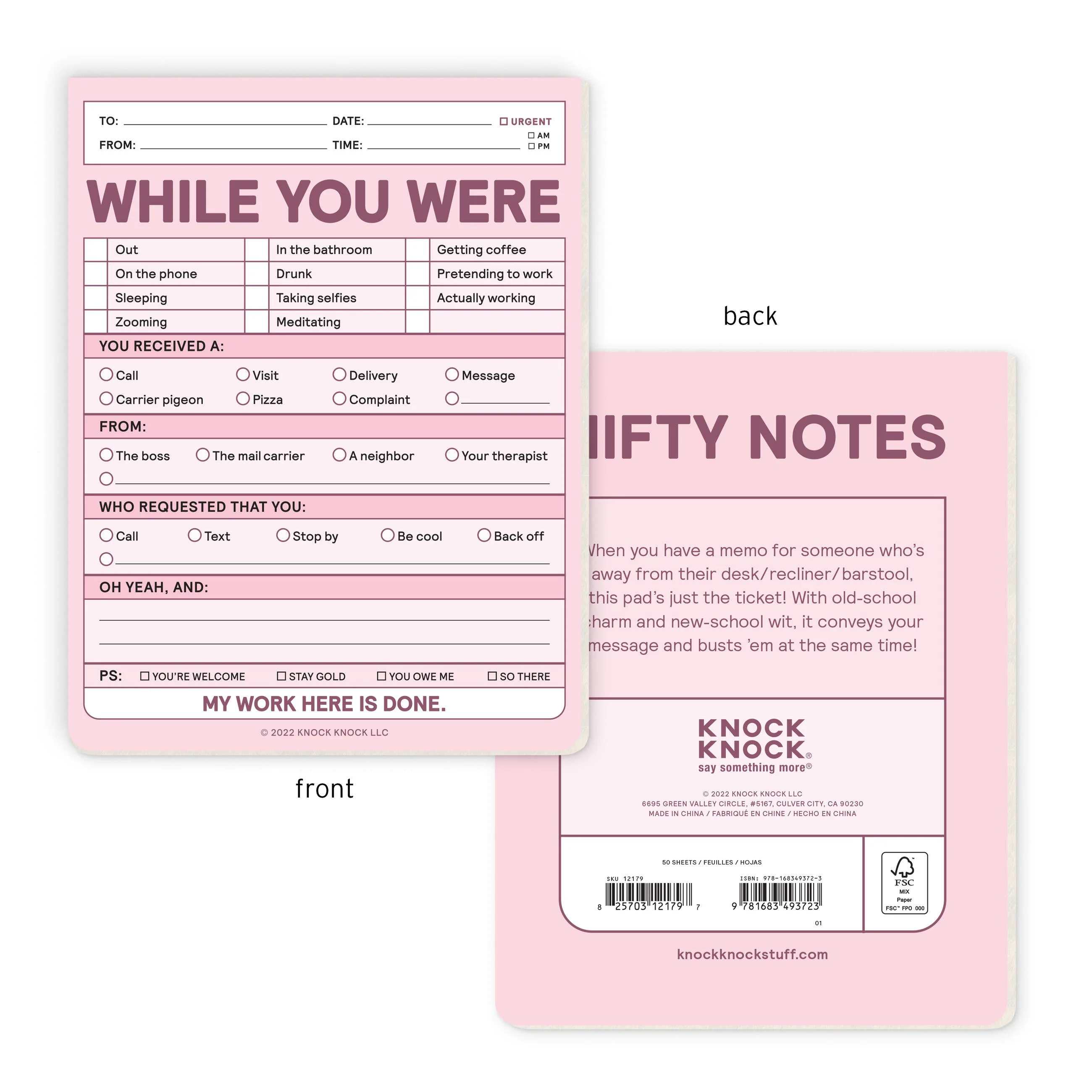 While You Were Nifty Note Pad - Image 2