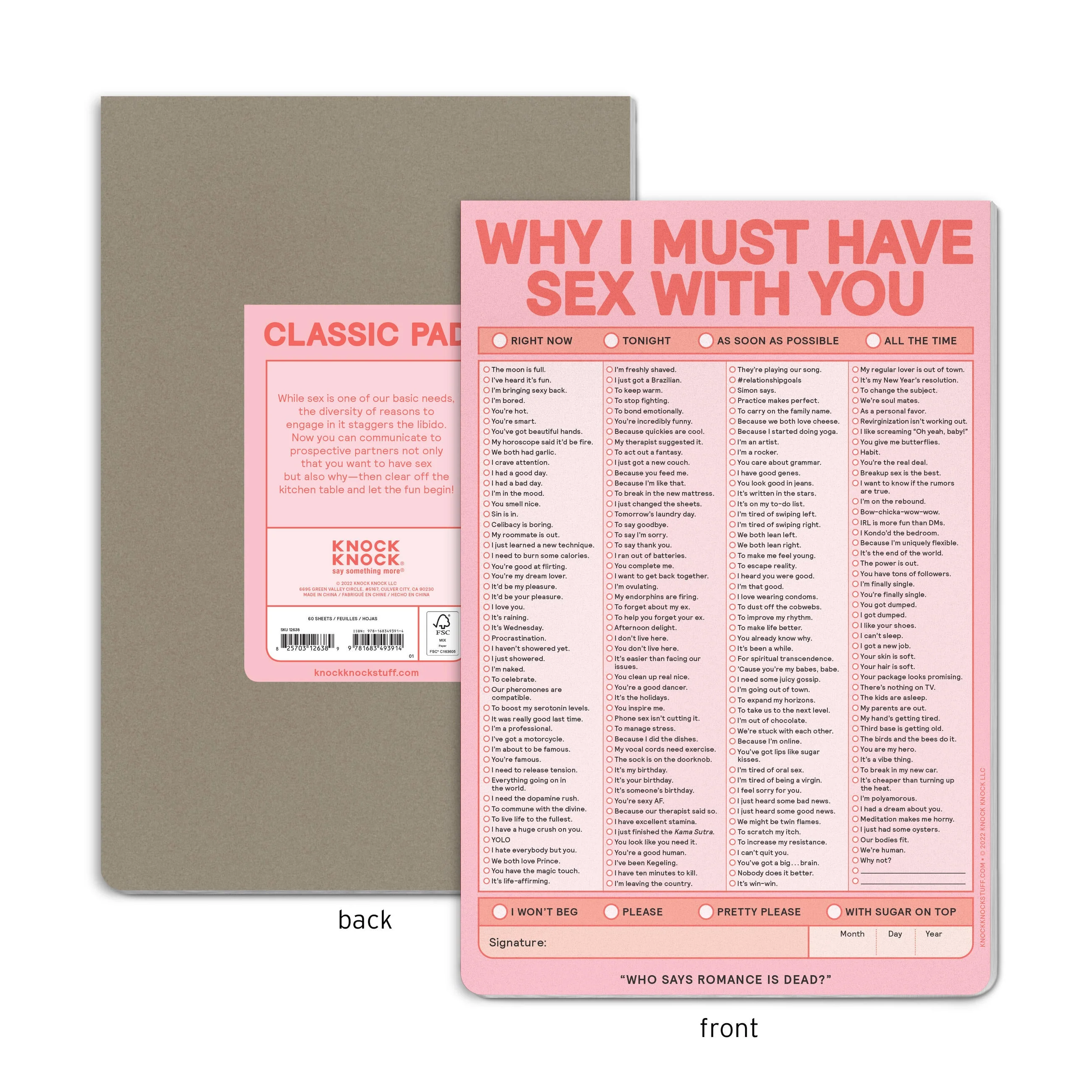Why I Must Have Sex With You Checklist Pad (Second Edition) - Image 2
