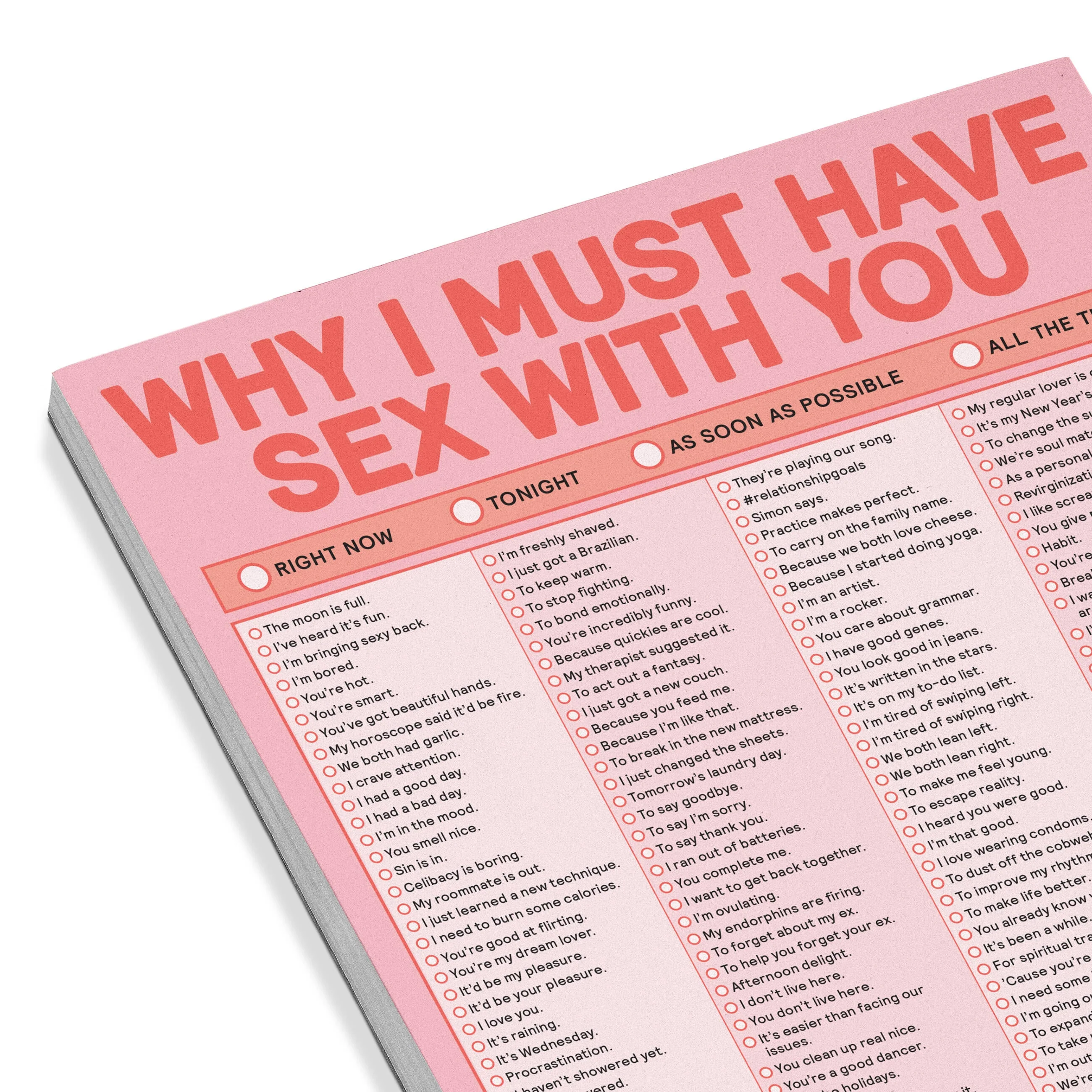 Why I Must Have Sex With You Checklist Pad (Second Edition) - Image 3