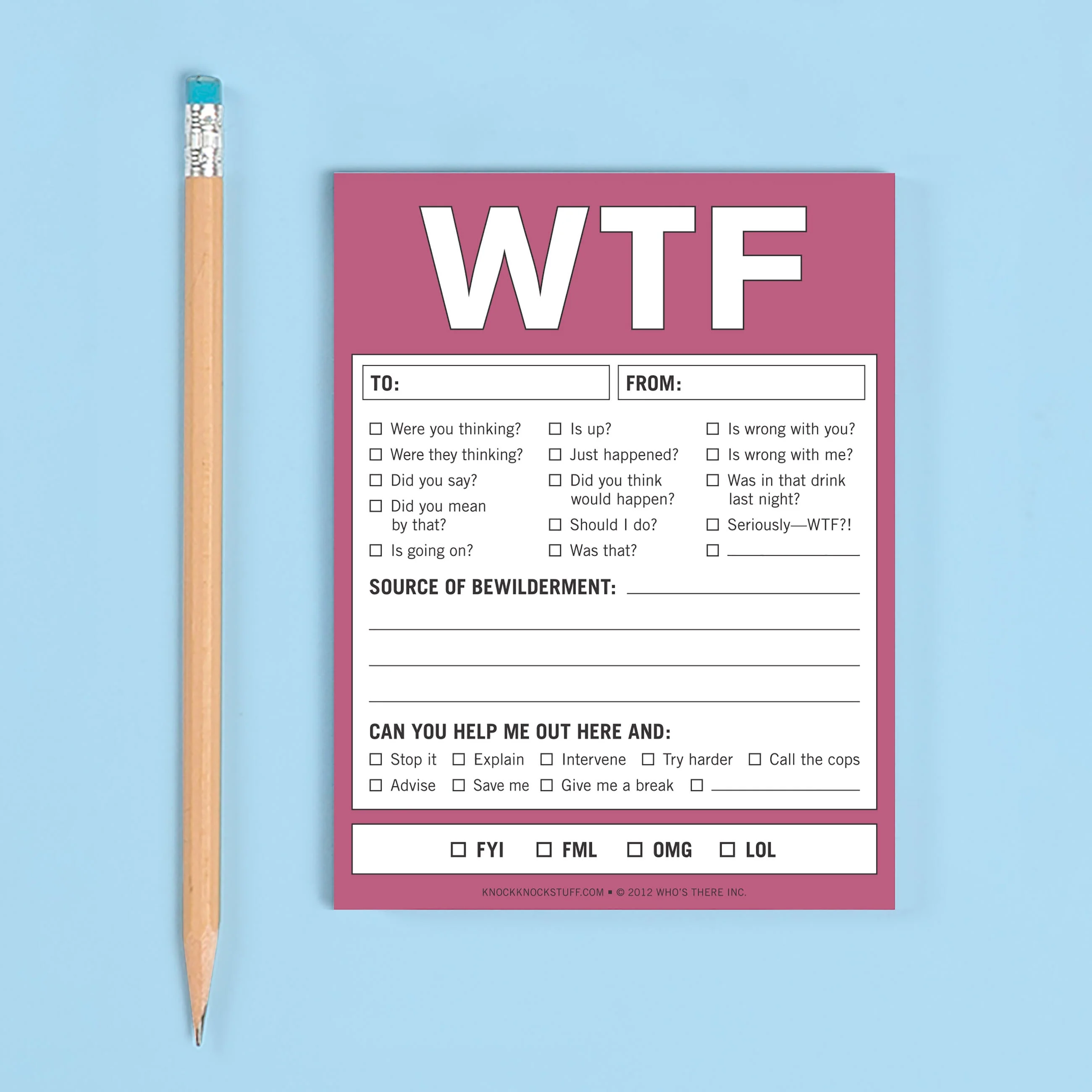 WTF Nifty Note Pad (Magenta Purple) - Image 4