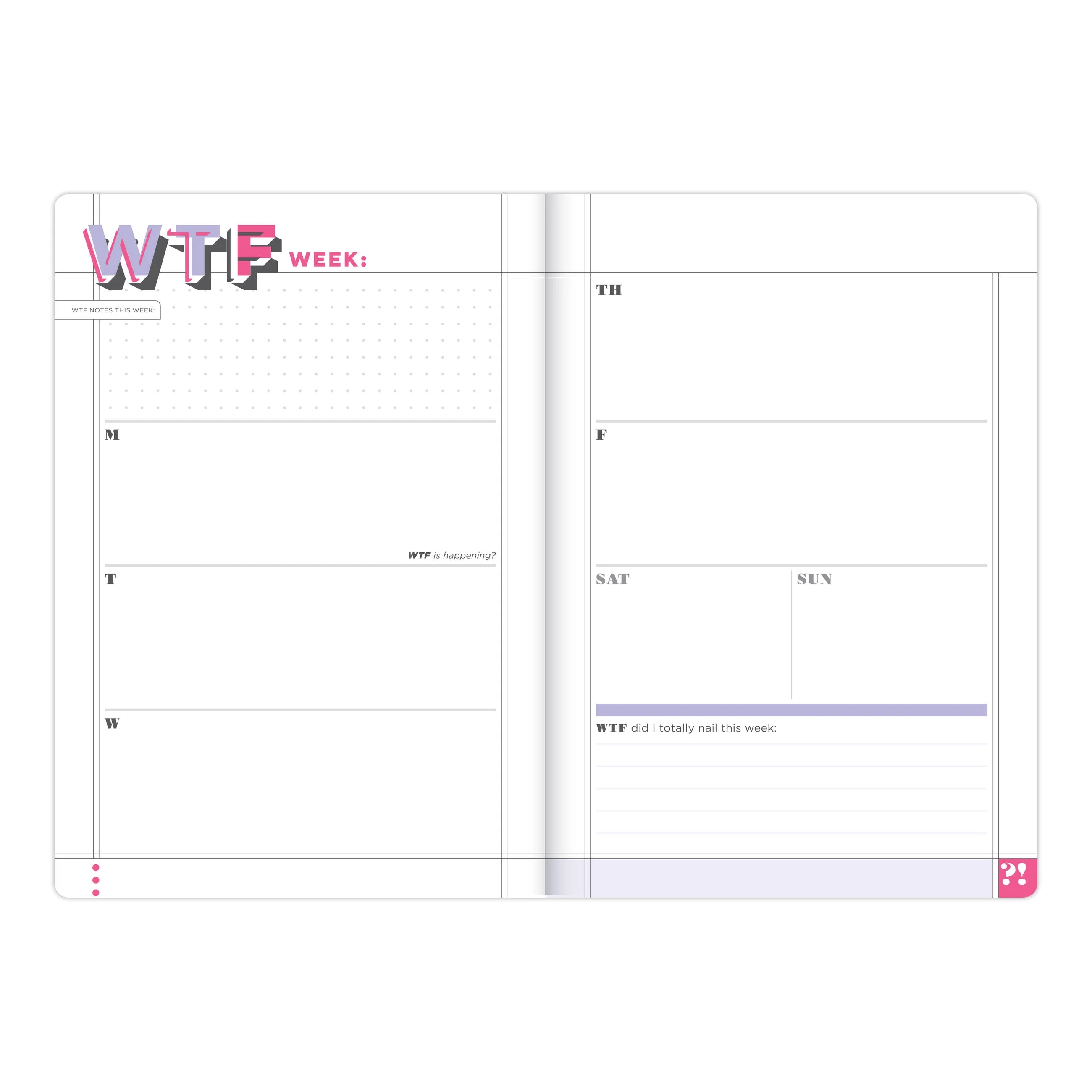 WTF Undated Planner and Weekly Agenda Notebook - Image 6